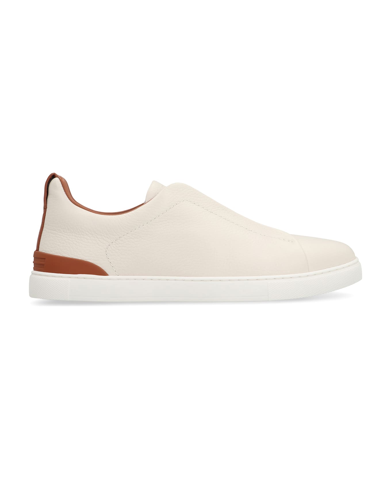 Zegna Triple Stitch Slip-on Sneakers - Natural