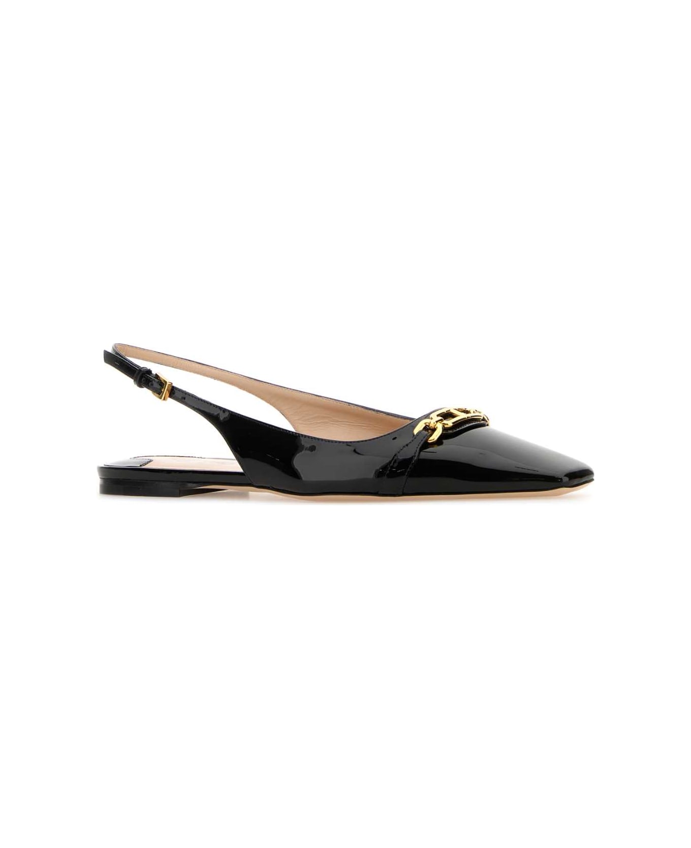 Tom Ford Black Leather Ballerinas - BLACK