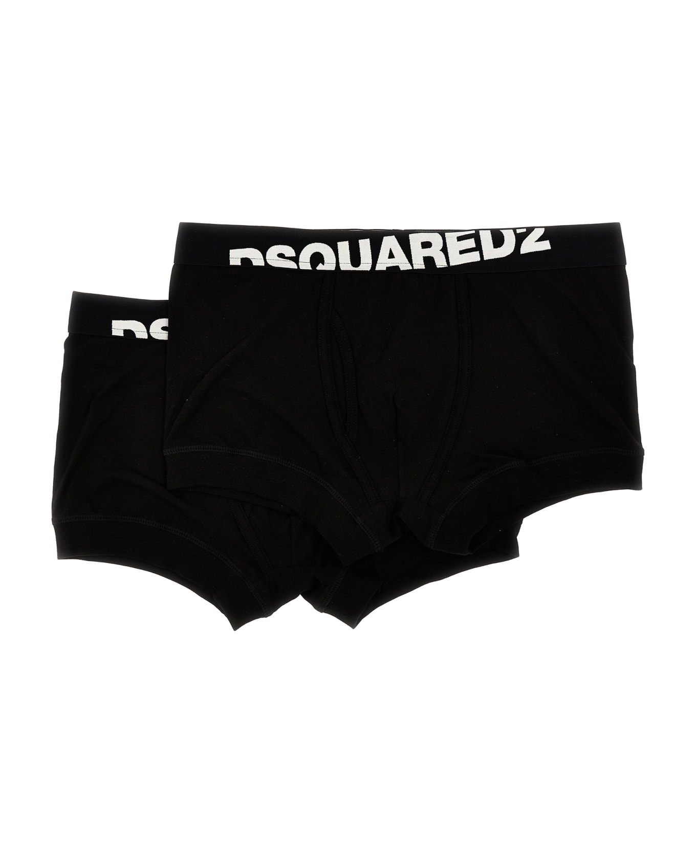 Dsquared2 2-pack Elastic Logo Boxer Shorts - Black ショーツ