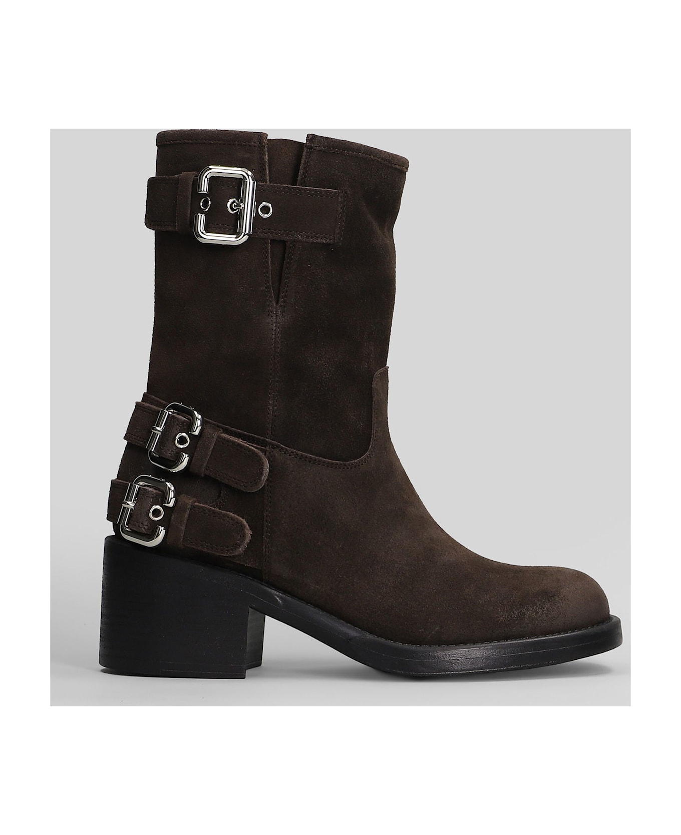 Chloé Dakota High Heels Ankle Boots In Brown Suede - brown