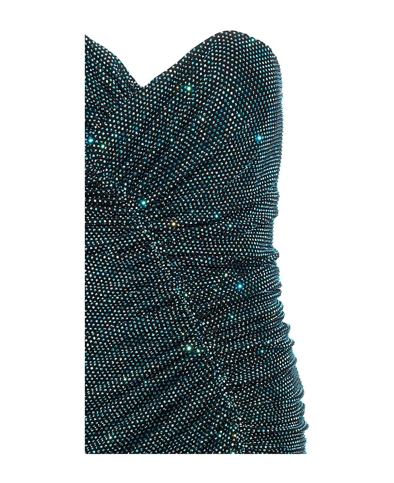Alexandre Vauthier All Over Rhinestone Dress - Light Blue