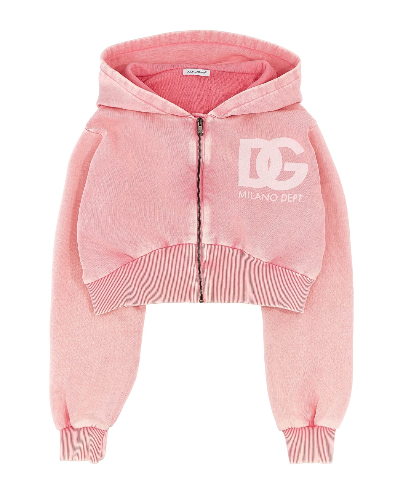 Dolce & Gabbana Logo Print Hoodie - Pink