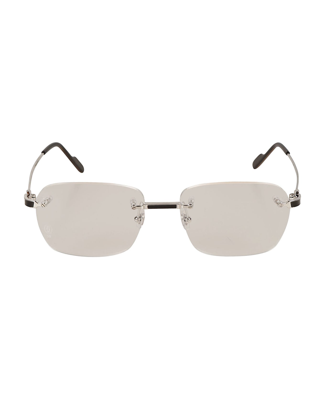 Cartier Eyewear Clear Frameless Sunglasses Sunglasses - Silver