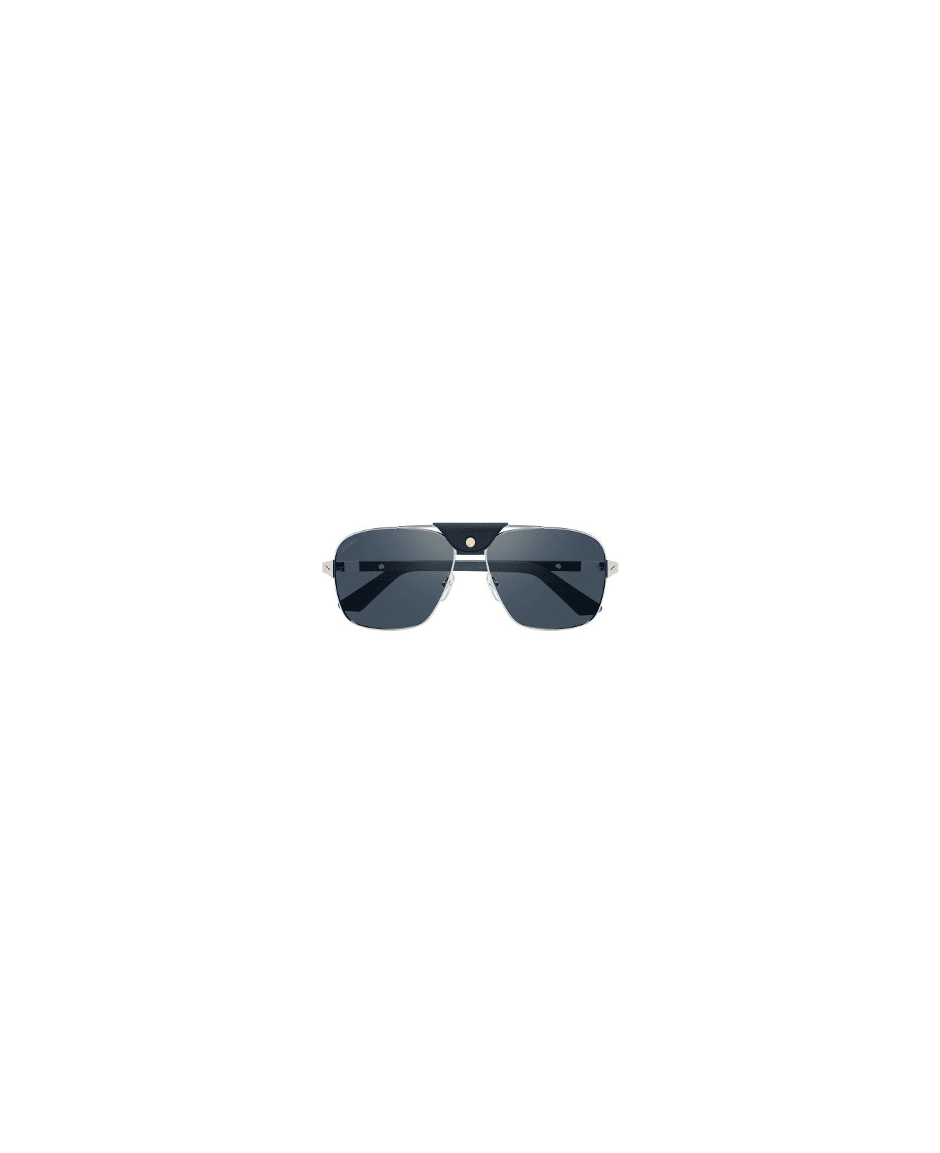 Cartier Eyewear Ct0389s Sunglasses - Silver Blue Blue