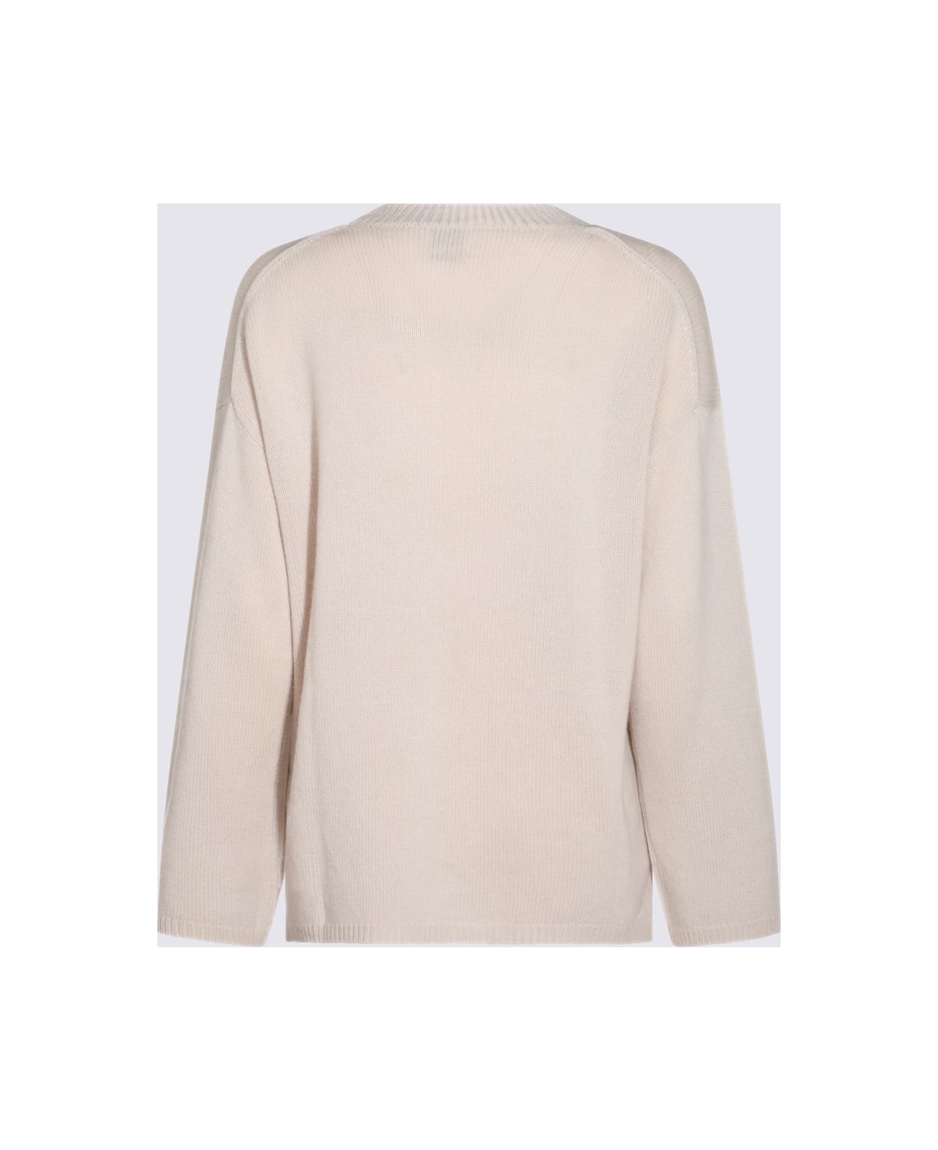 Allude Ecru Wool Knitwear - Beige