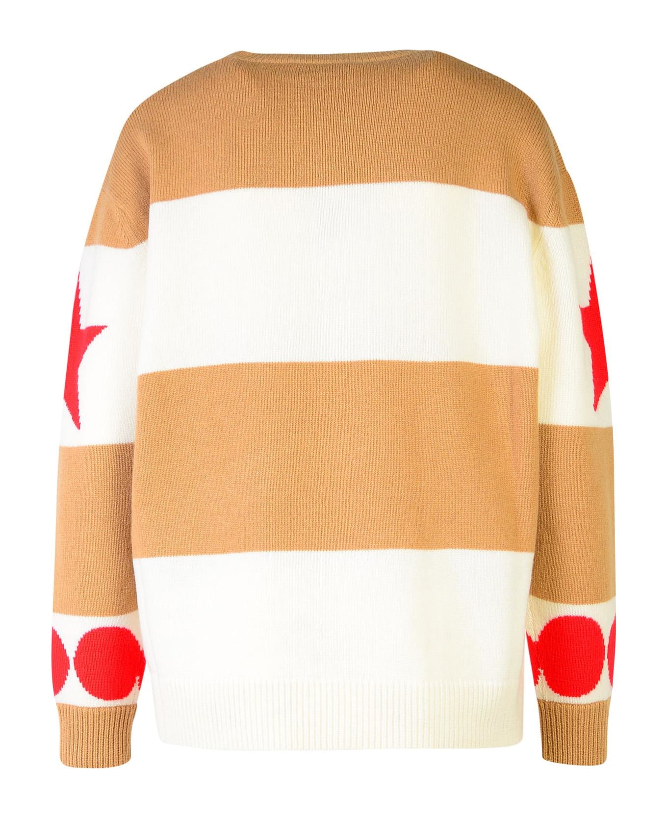 Max Mara Embroidered Wool Blend Dirce Oversize Sweater - Brown