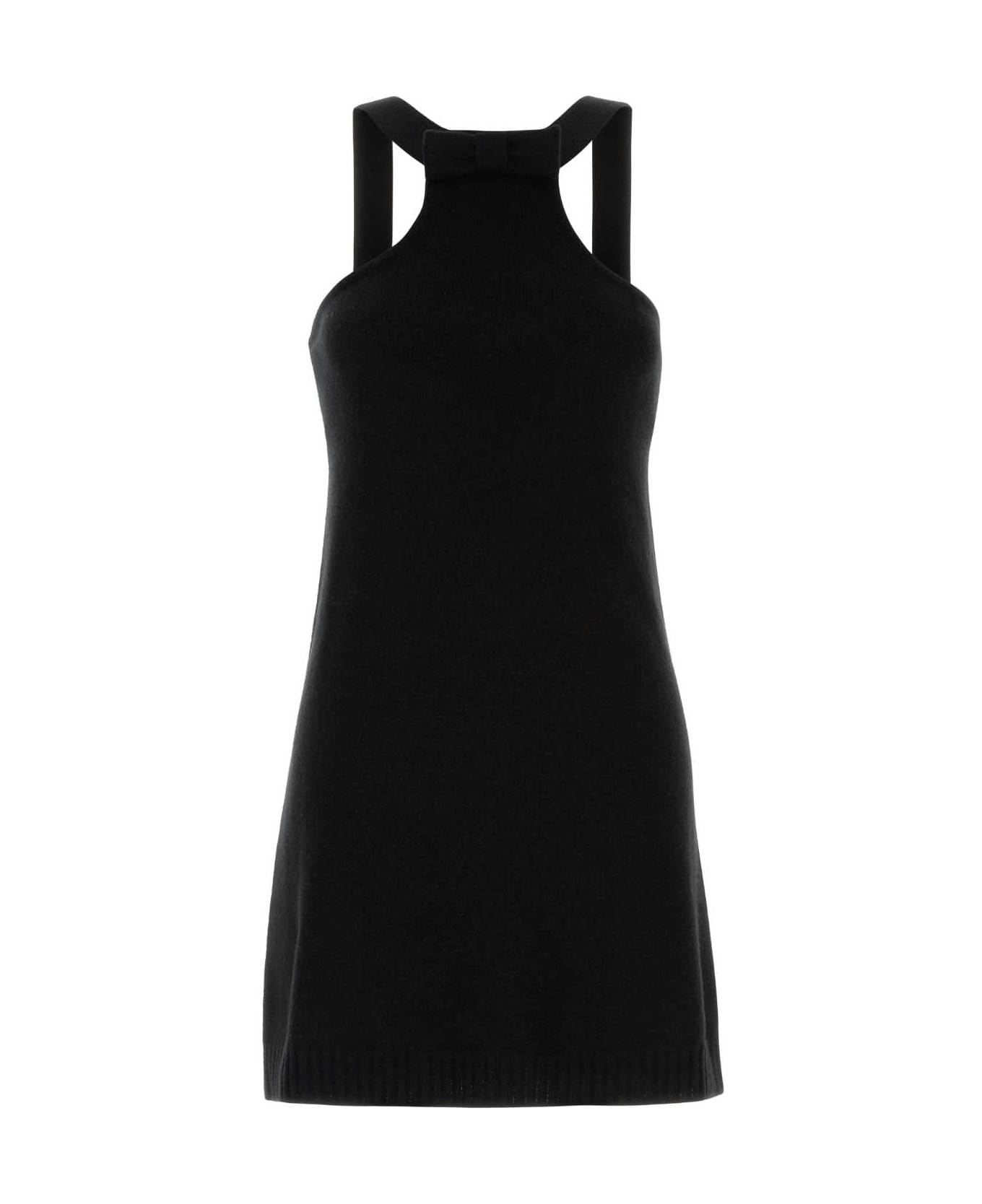 Prada Black Wool Mini Dress - NERO