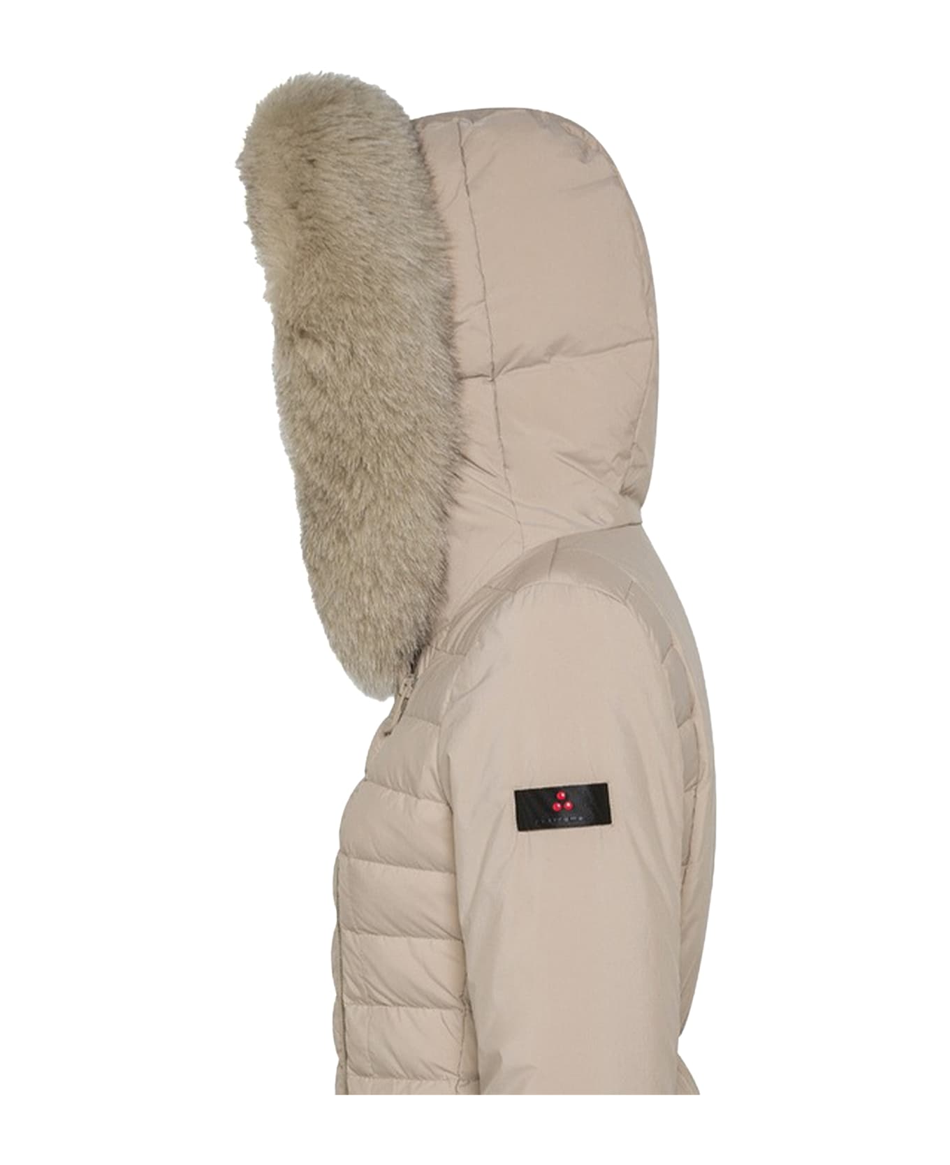 Peuterey Seriola Slim Beige Down Jacket With Fur - CORDA