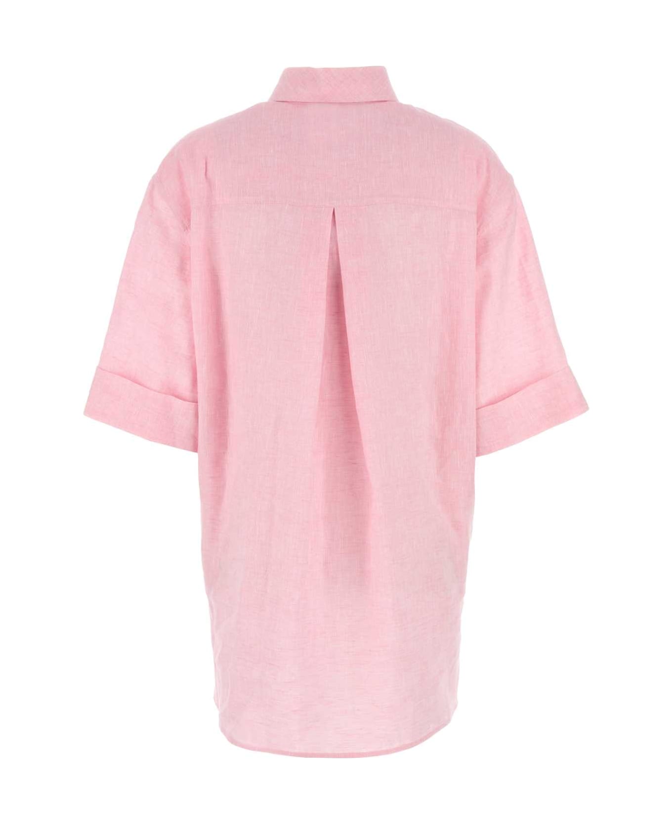 Valentino Garavani Pink Linen Blouse - BABYROSE