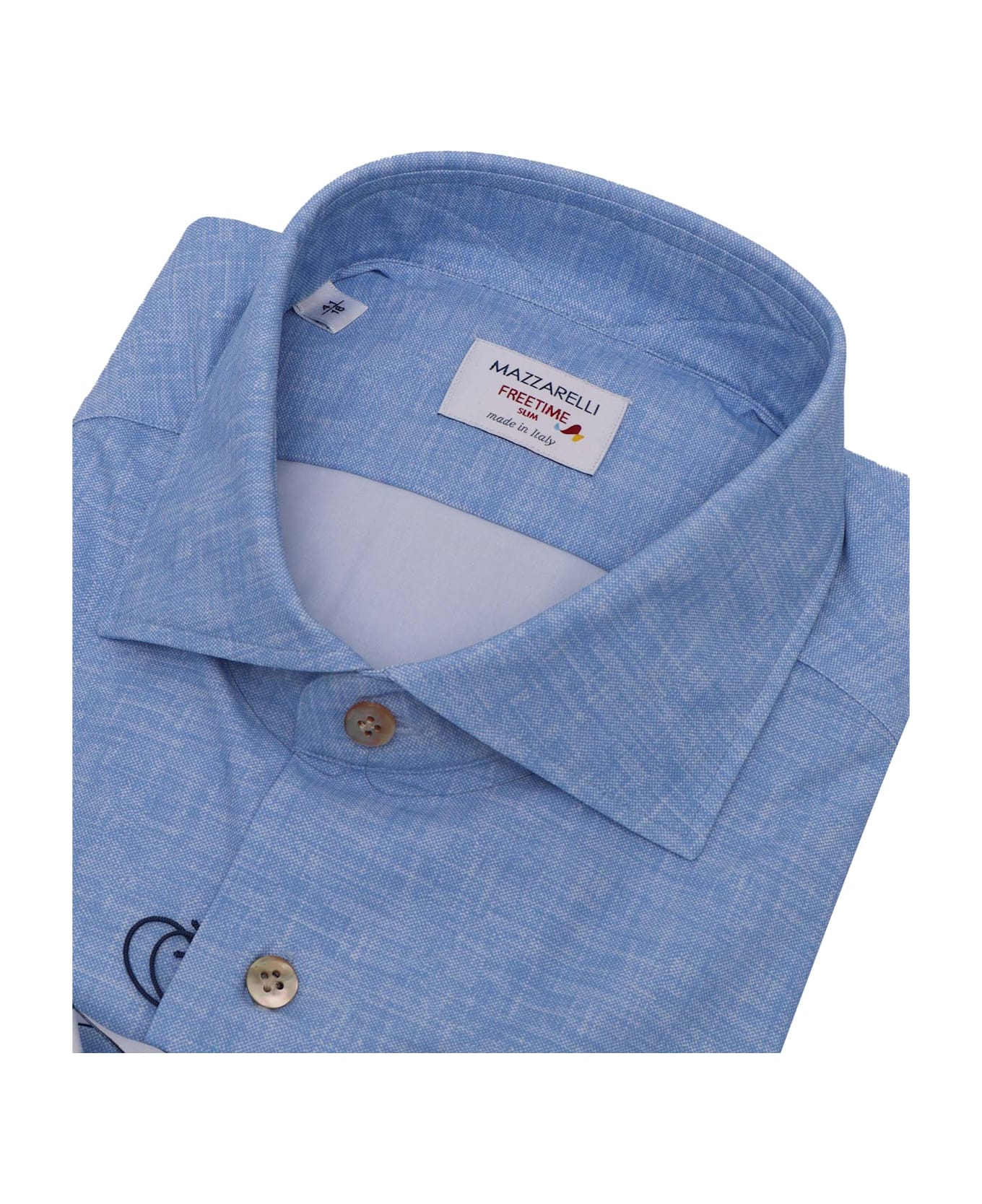 Mazzarelli Light Blue Stretch Shirt - LIGHT BLUE