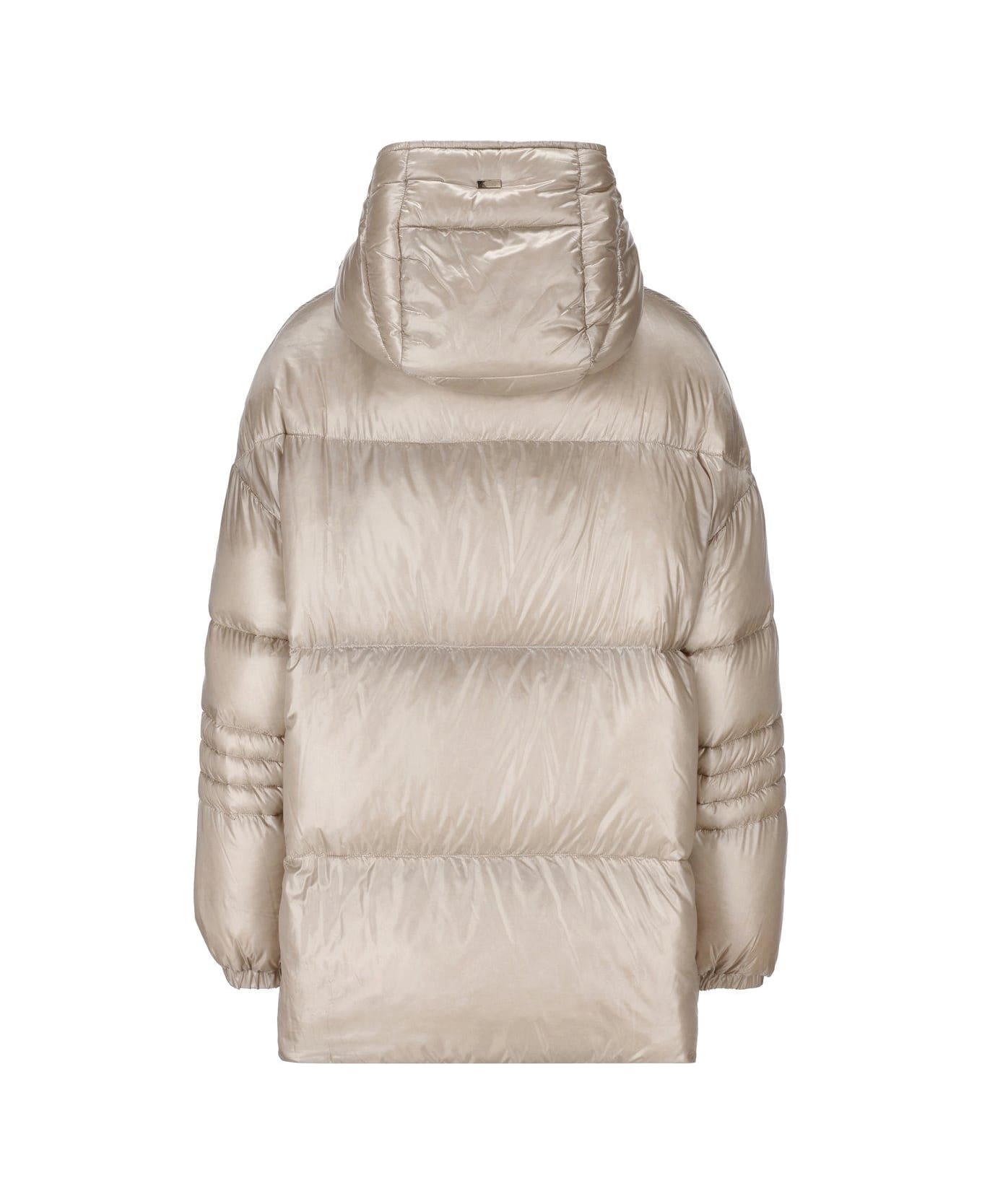 Herno Quilted Hooded Drawstring Down Jacket Herno