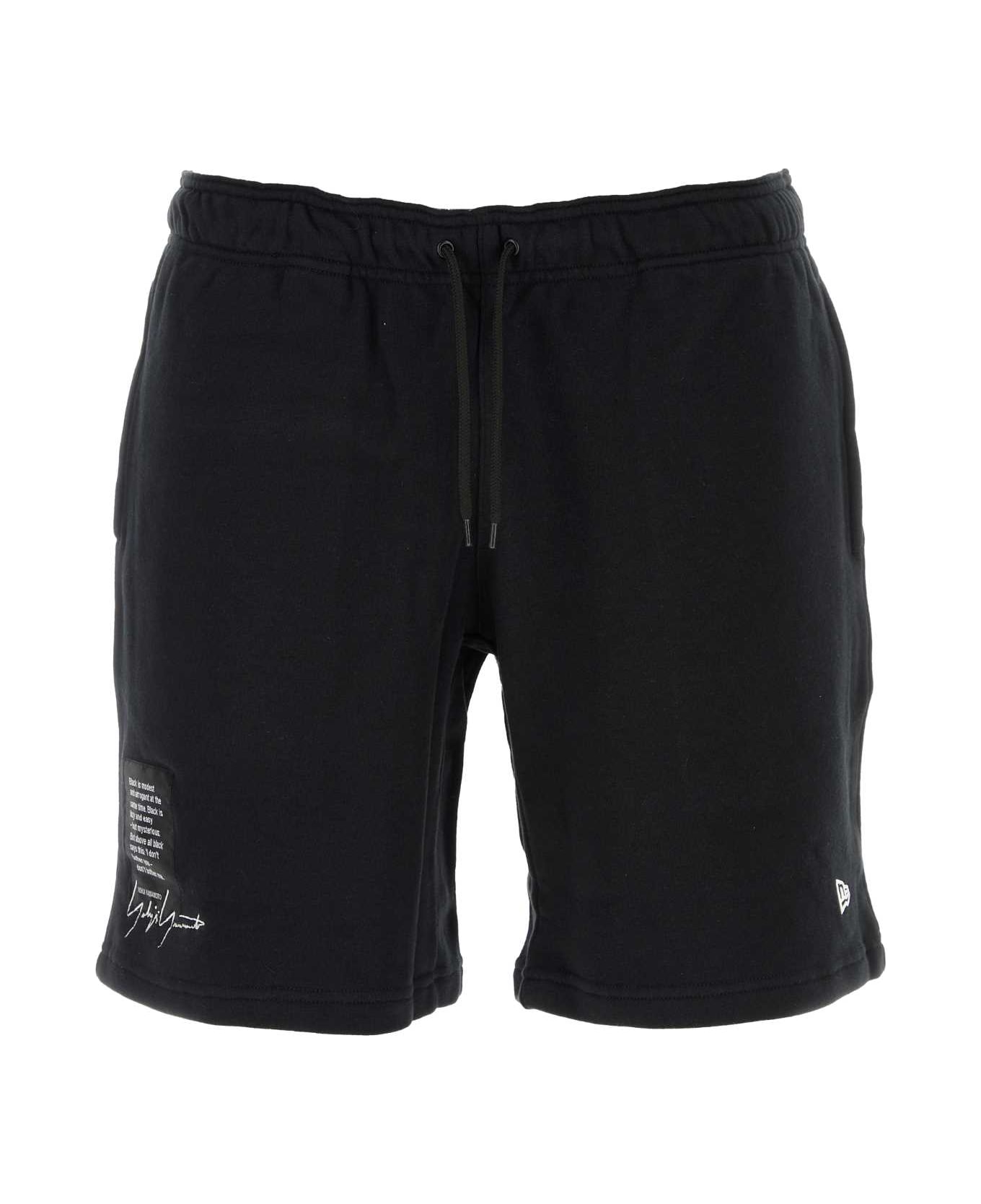 Yohji Yamamoto Black Cotton Bermuda Shorts - BLACK ショートパンツ