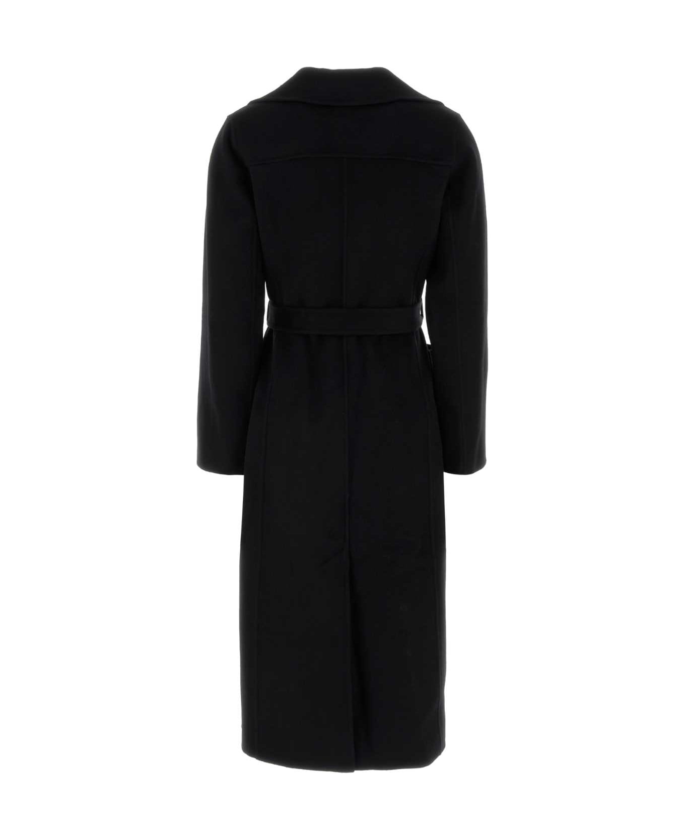 Michael Kors Black Wool Blend Coat - BLACK