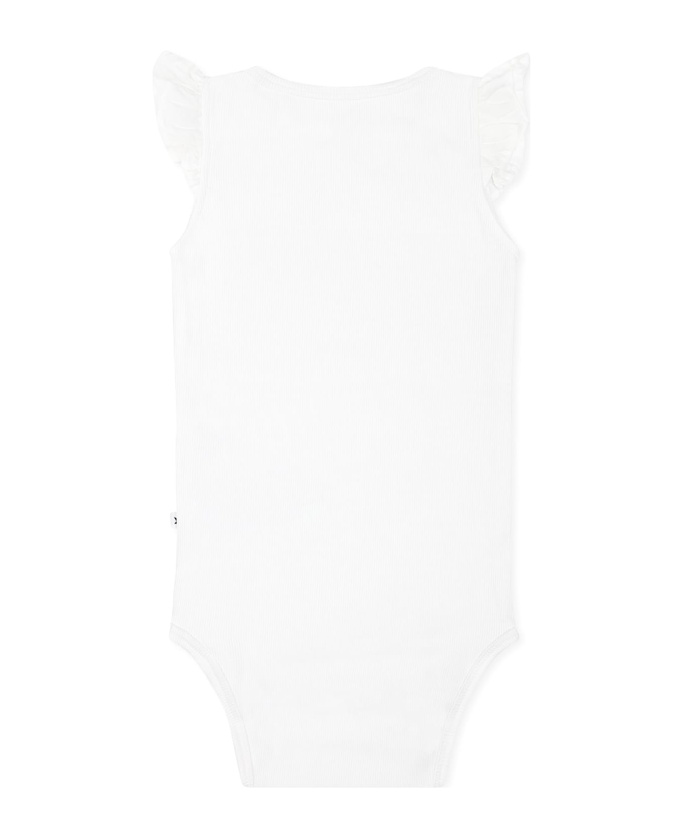 Molo White Bodysuit For Baby Girl - White