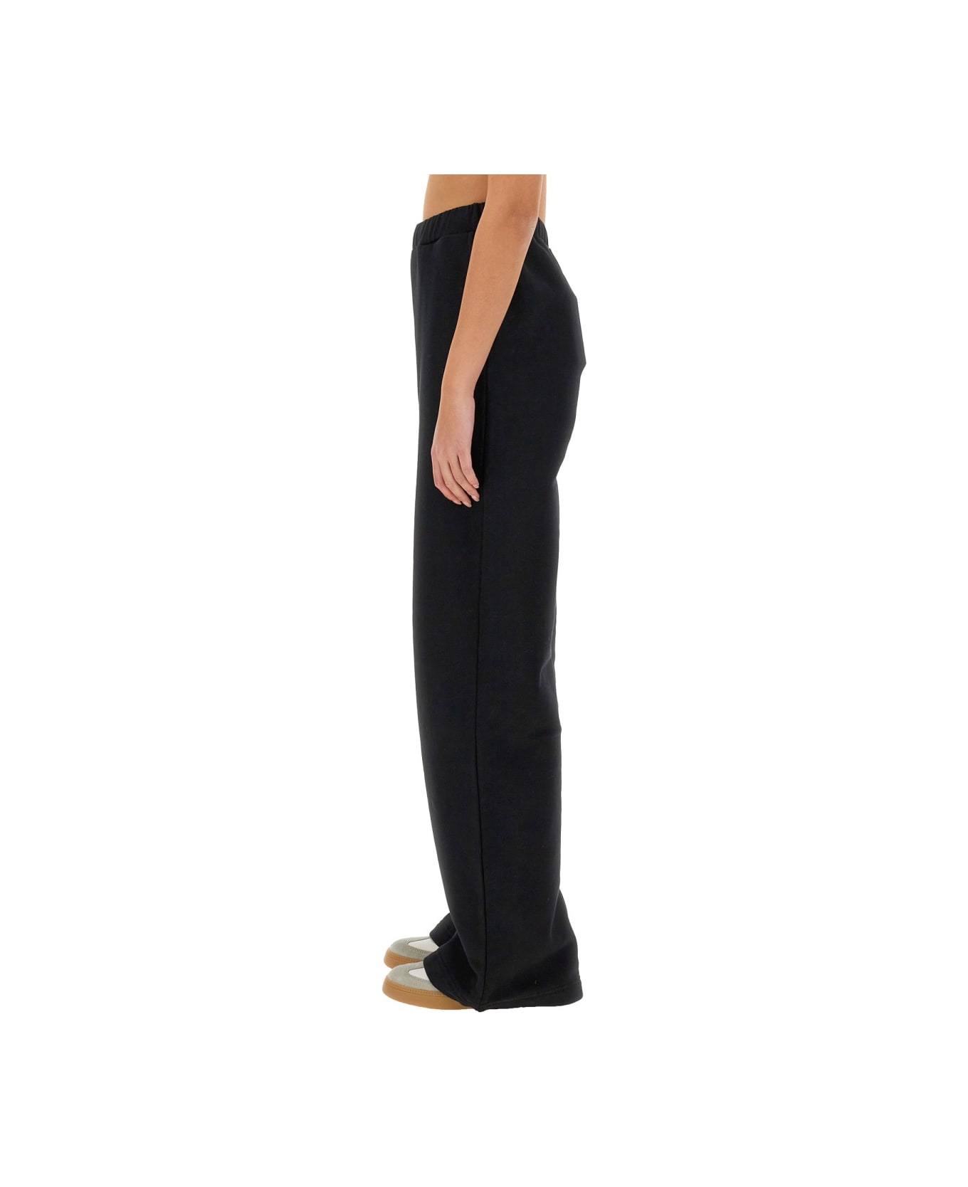 Rotate by Birger Christensen Cotton Fleece Pants - BLACK