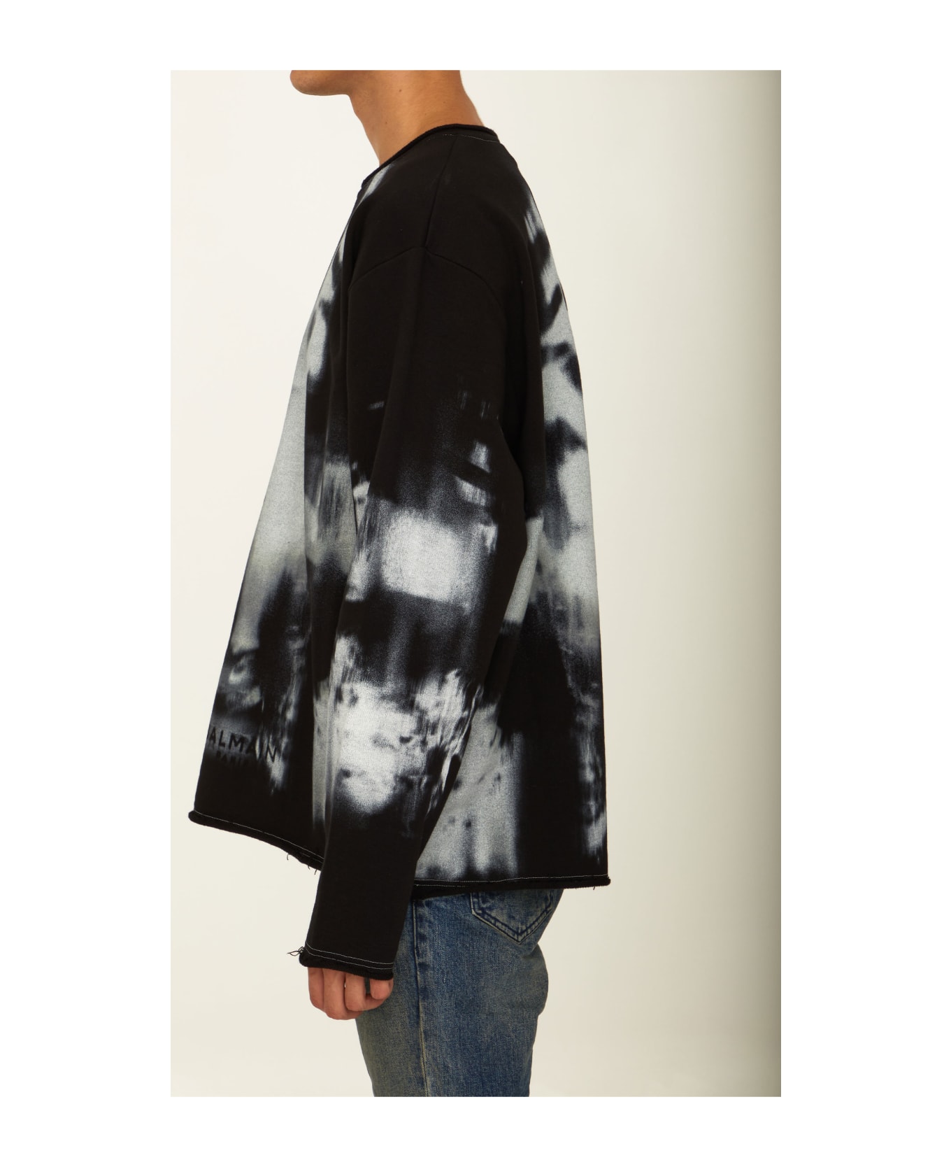 Balmain X-ray Print Sweatshirt - BLACK