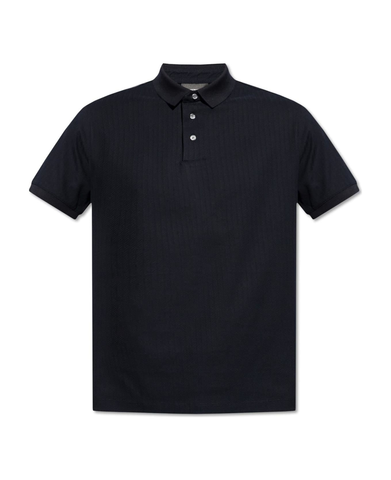 Emporio Armani Cotton Polo Shirt - Blue