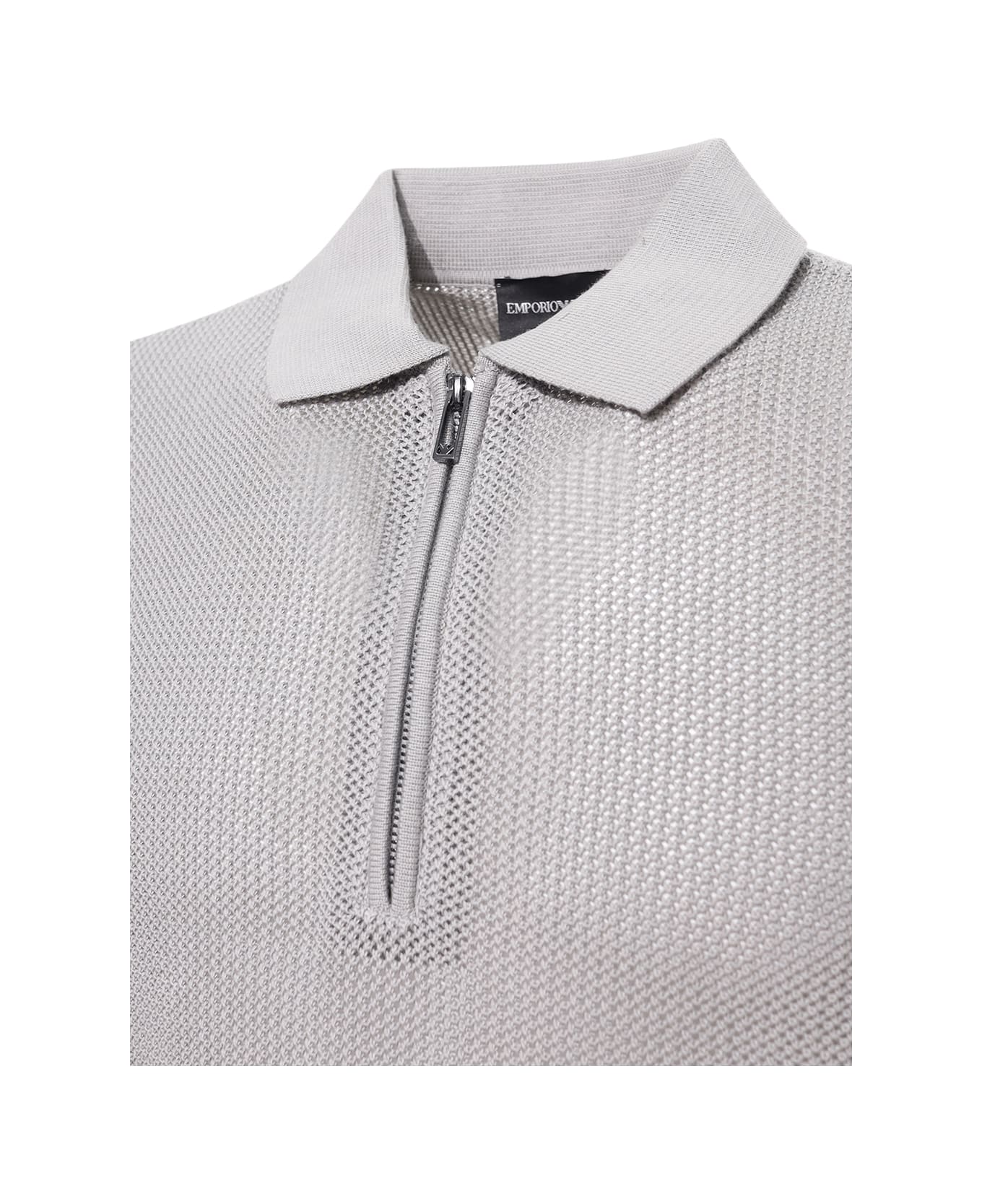 Emporio Armani Polo Neck Sweater - Grey
