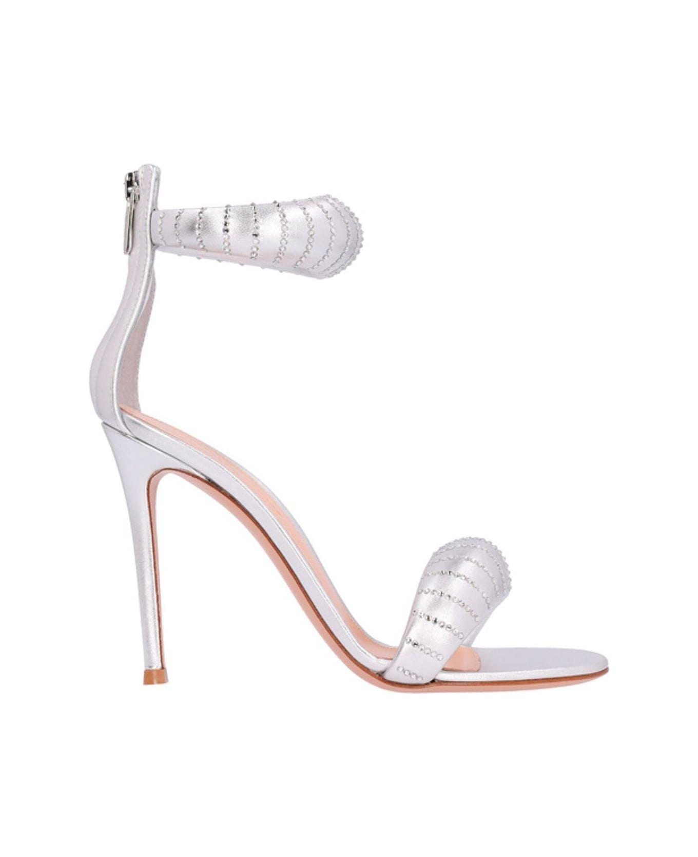 Gianvito Rossi Bijoux Heeled Sandals - SILVER