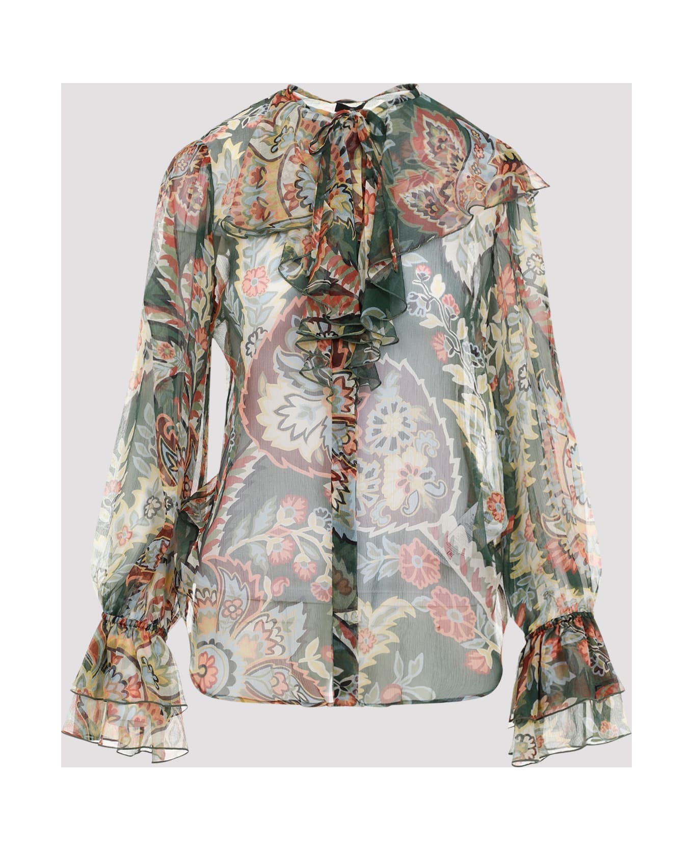 Etro Chiffon Shirt - Verde