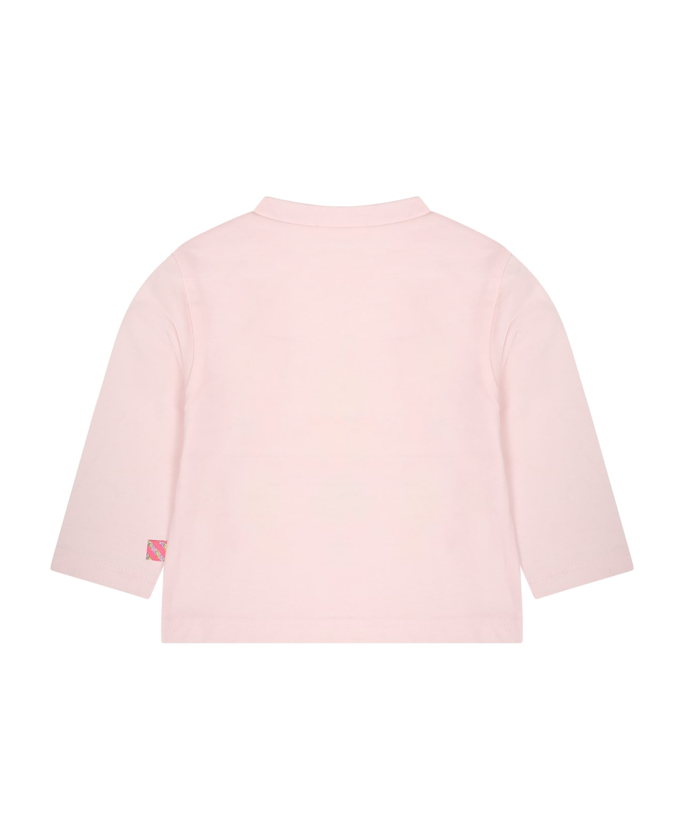 Billieblush Pink T-shirt For Baby Girl With Rabbit - Pink Tシャツ＆ポロシャツ