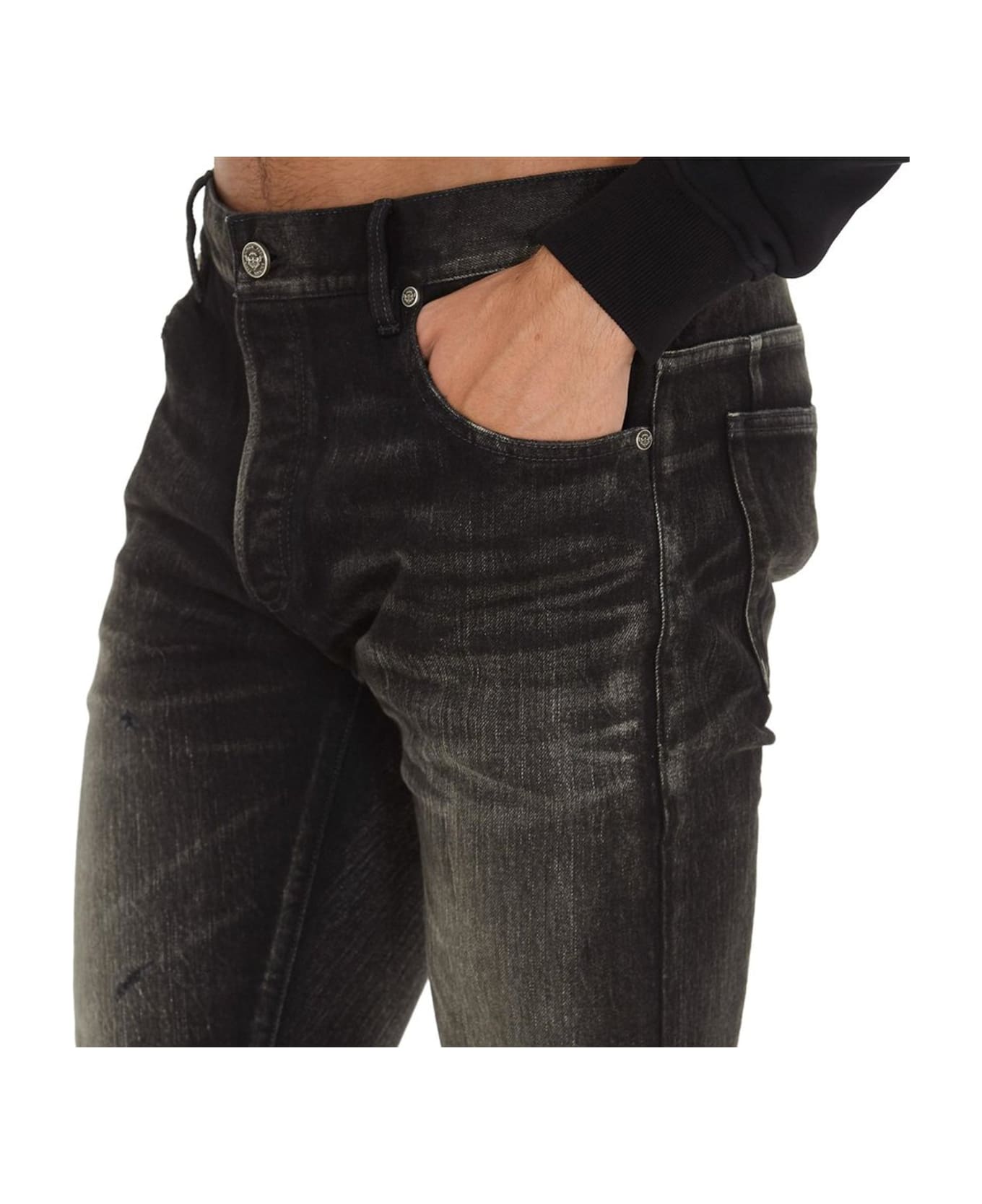 Balmain Cotton Denim Jeans - Gray デニム