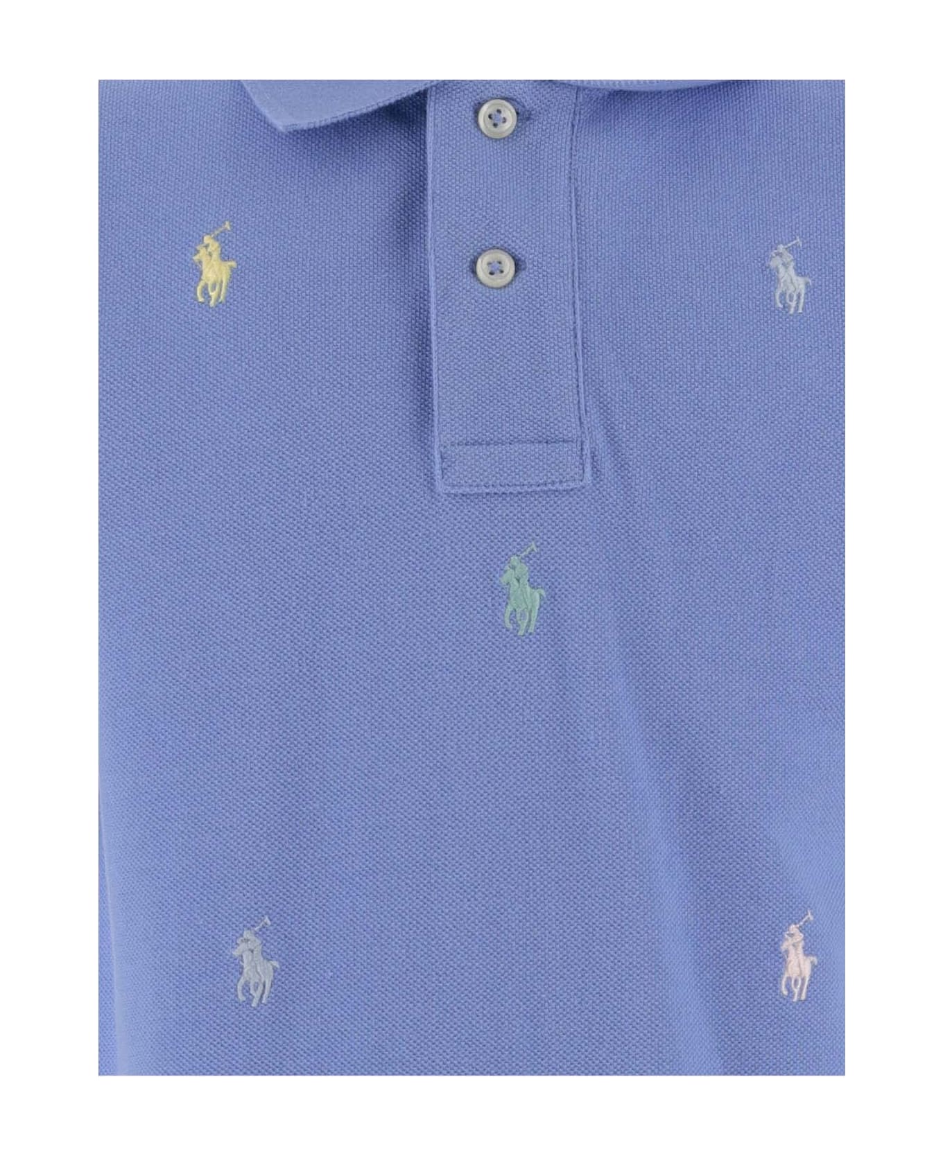 Polo Ralph Lauren Cotton Polo Shirt With All-over Logo - Red Tシャツ＆ポロシャツ