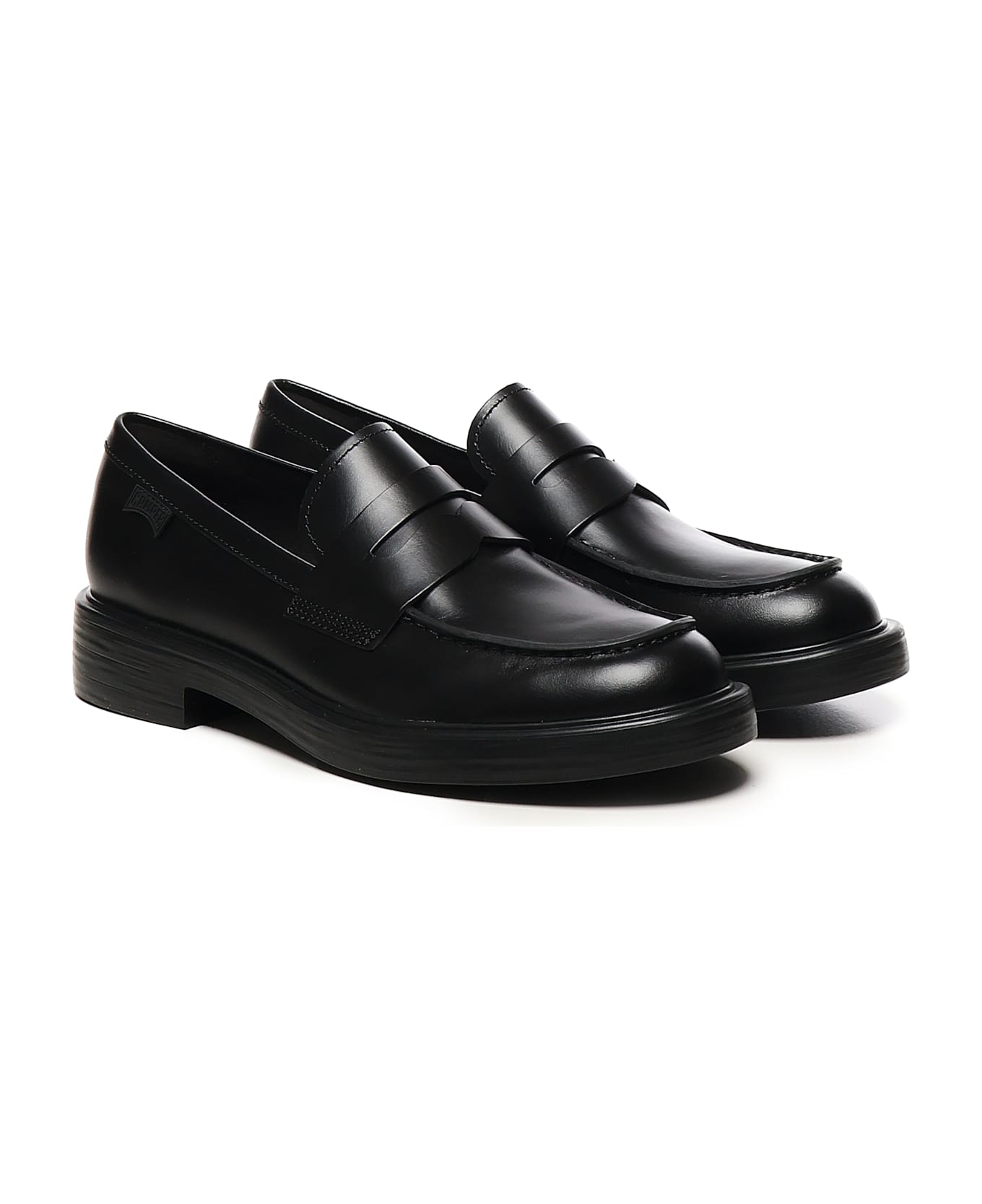 Camper Dean Leather Moccasins - Black