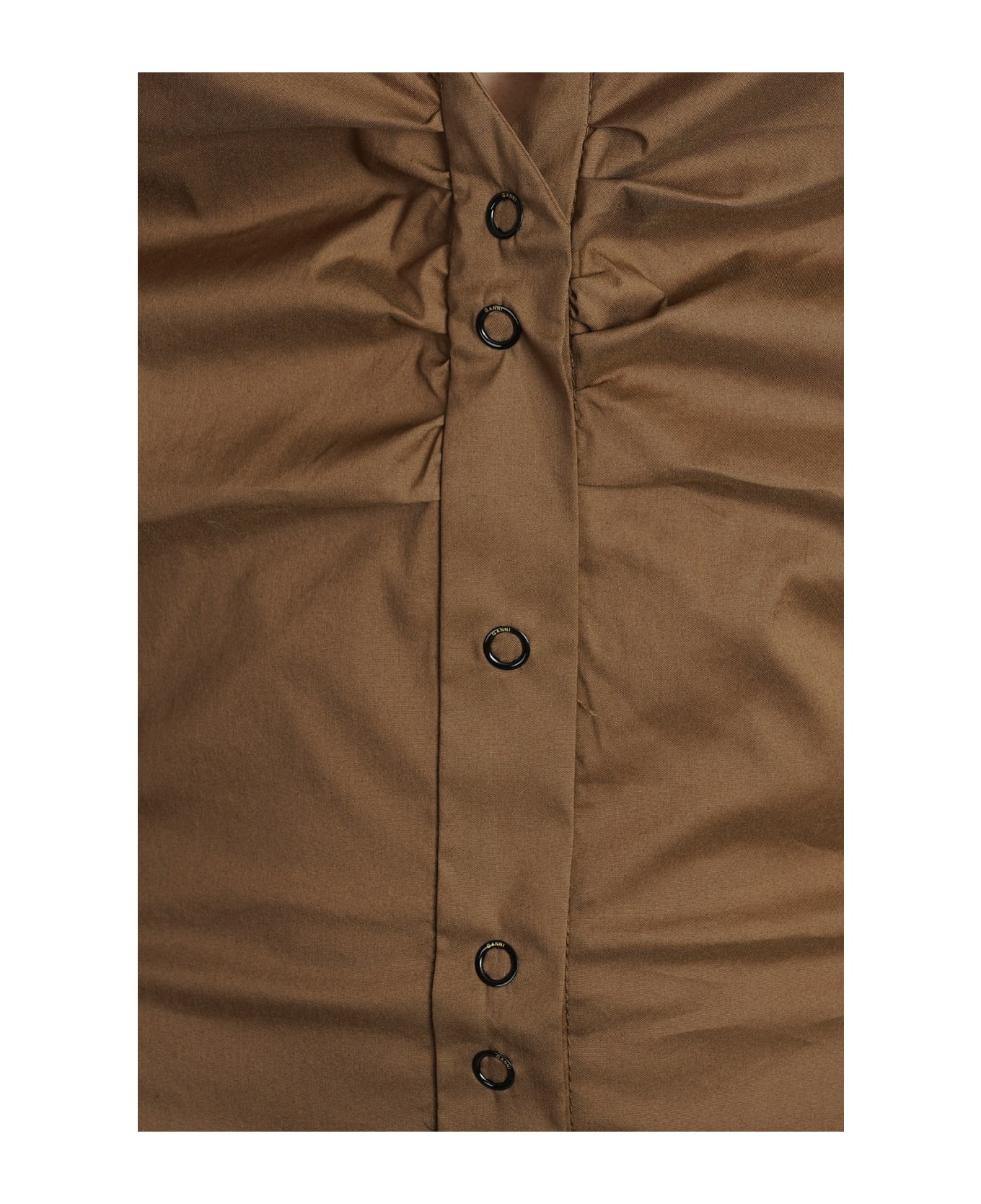 Ganni Stretch Cotton Maxi Dress - 377 ワンピース＆ドレス