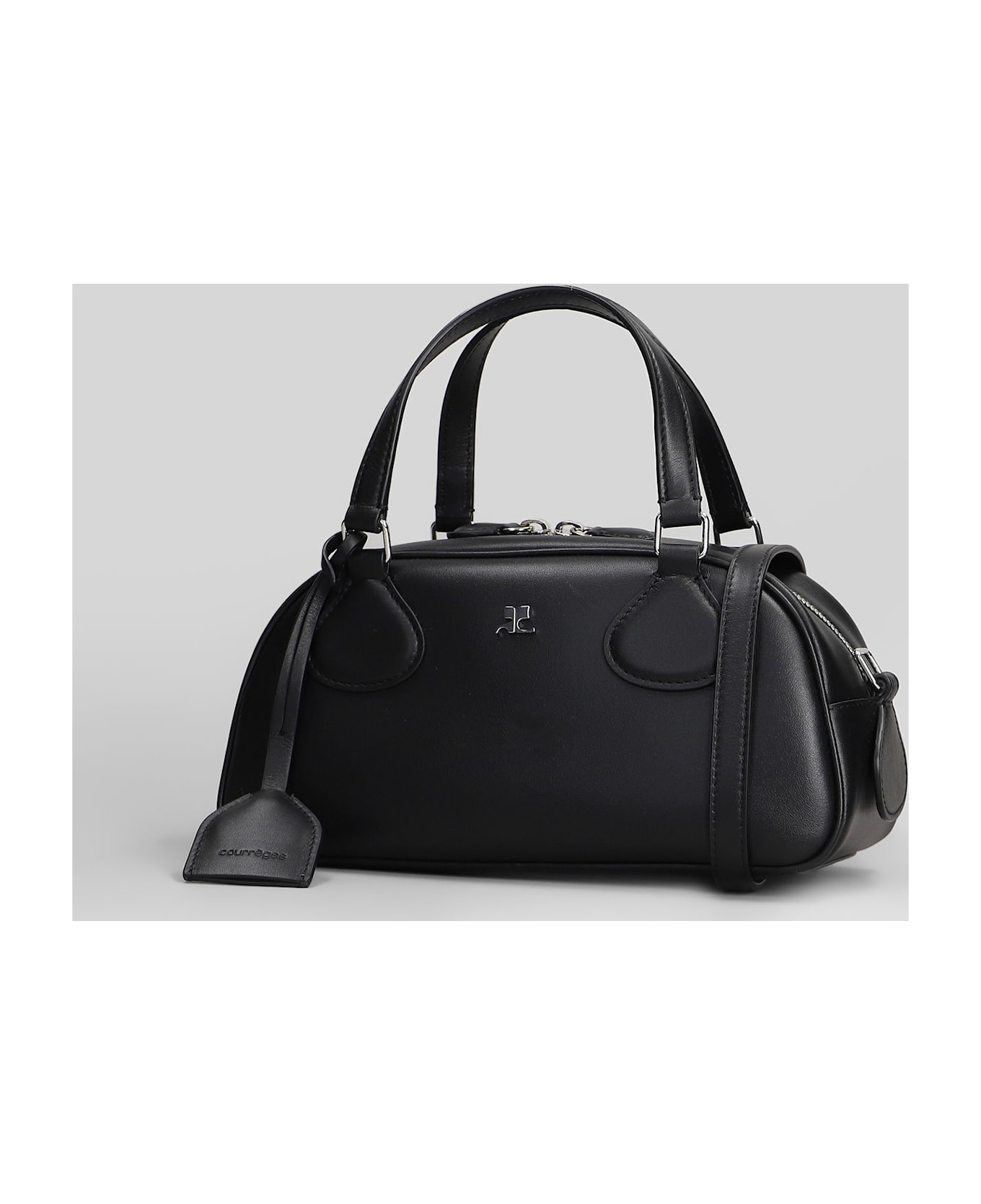 Courrèges Friday Bag Shoulder Bag In Black Leather - black