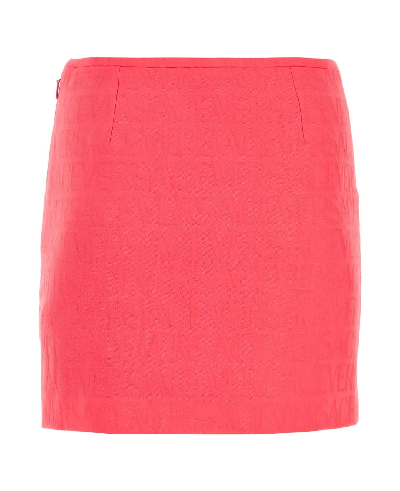 Versace Fluo Pink Jacquard Mini Skirt - 1PO20