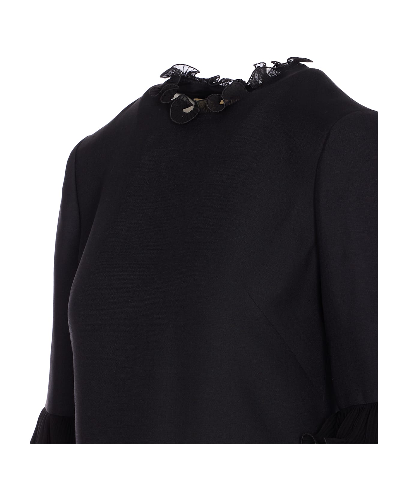 Valentino Garavani Solid Crepe Couture Dress - Black