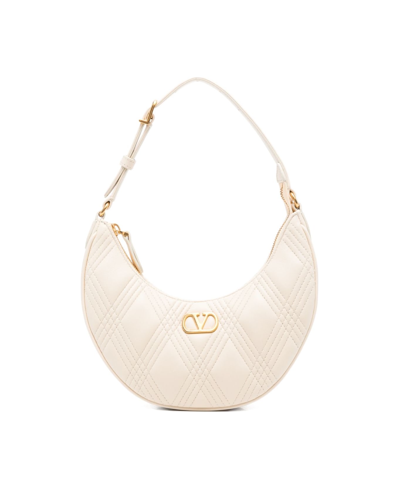 Valentino Garavani Quiltie 67 Shoulder Bag - White