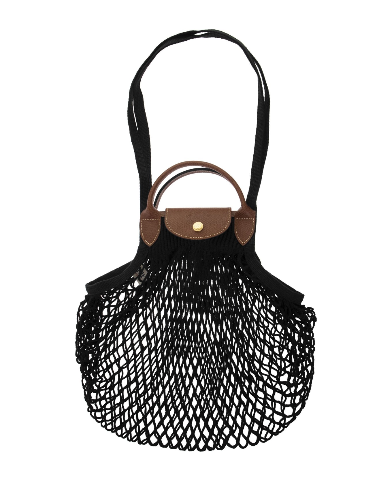 Longchamp Le Pliage Filet - Top Handle Bag - Black トートバッグ