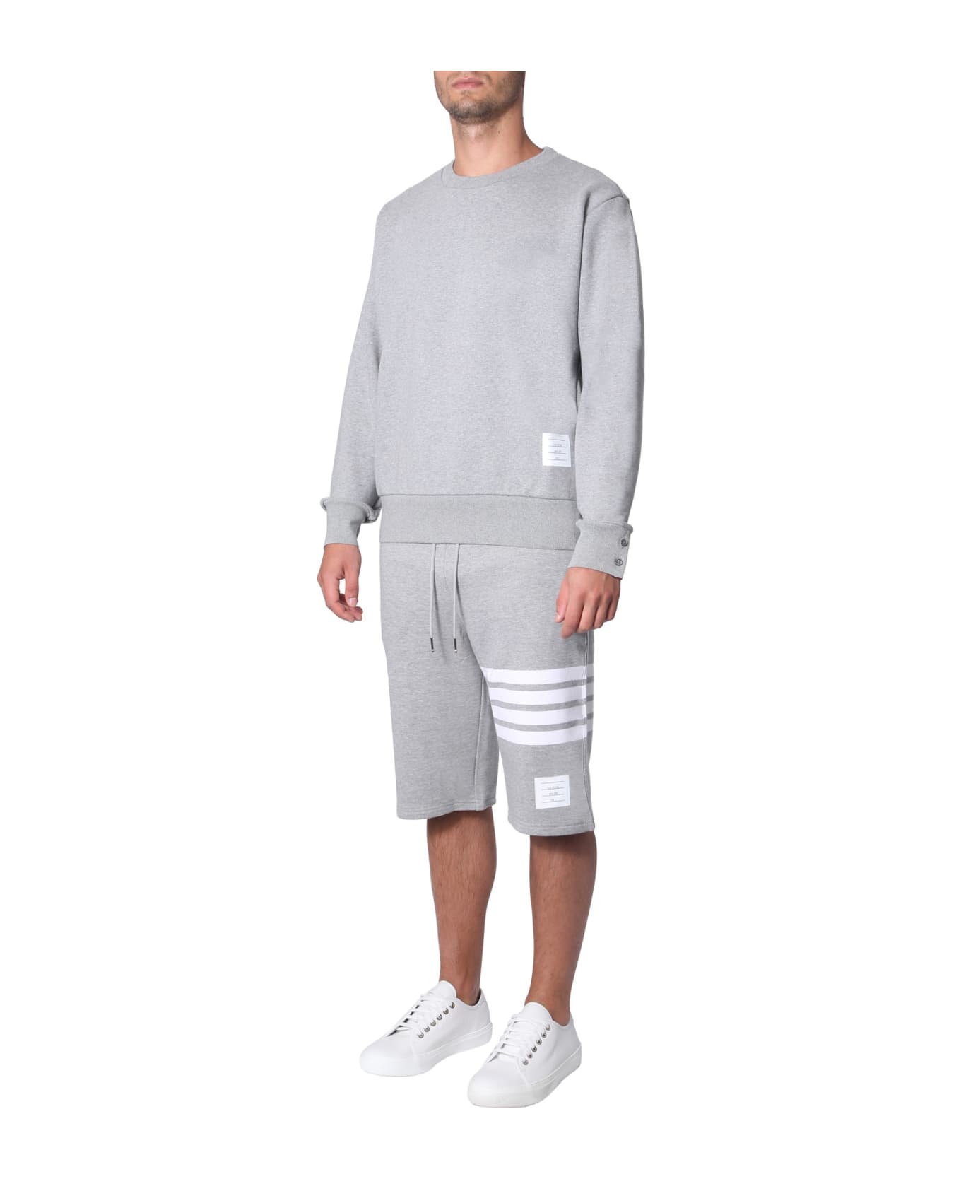 Thom Browne Cotton Bermuda - LIGHT GREY