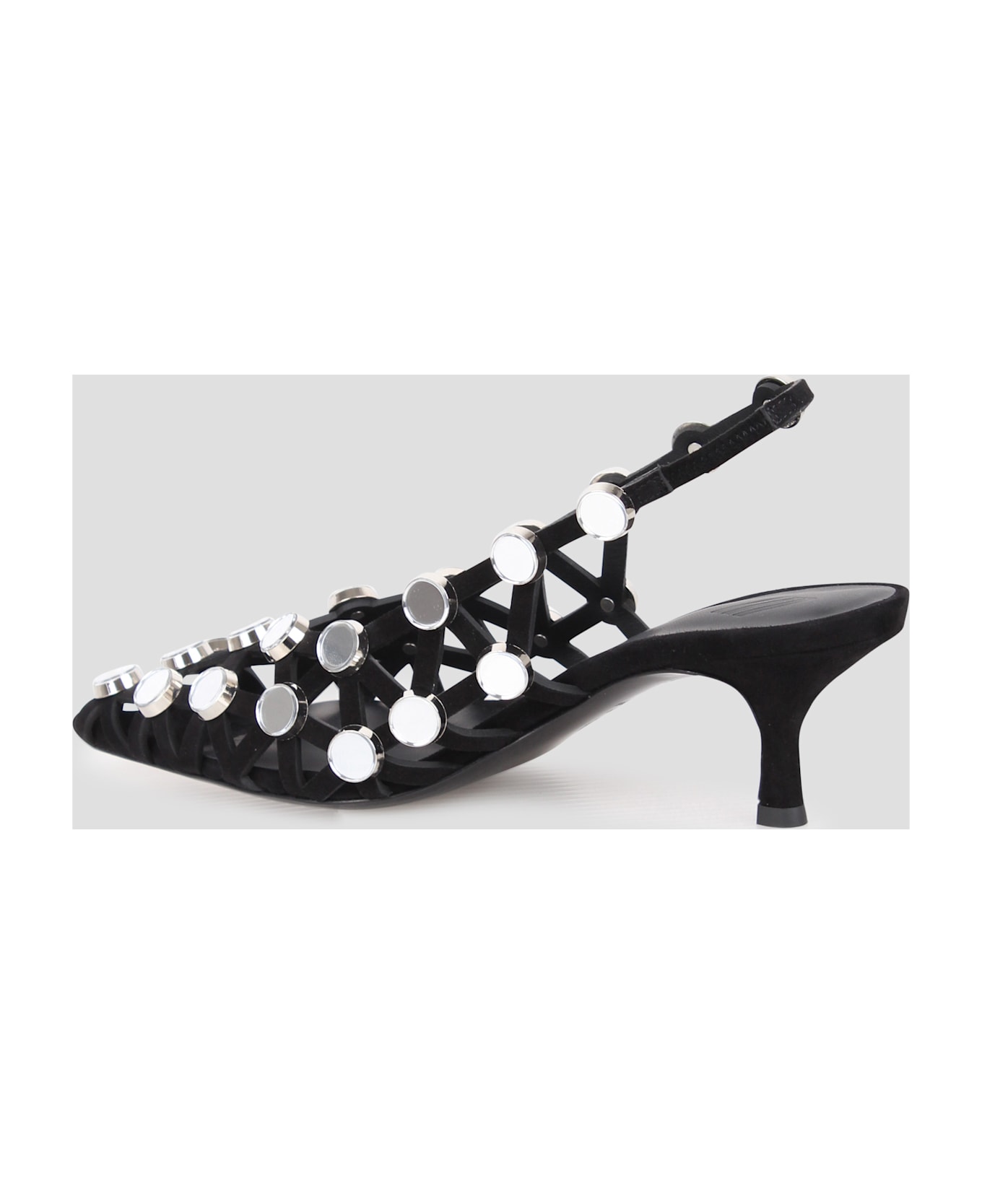 The Attico Grid Slingback Sandals