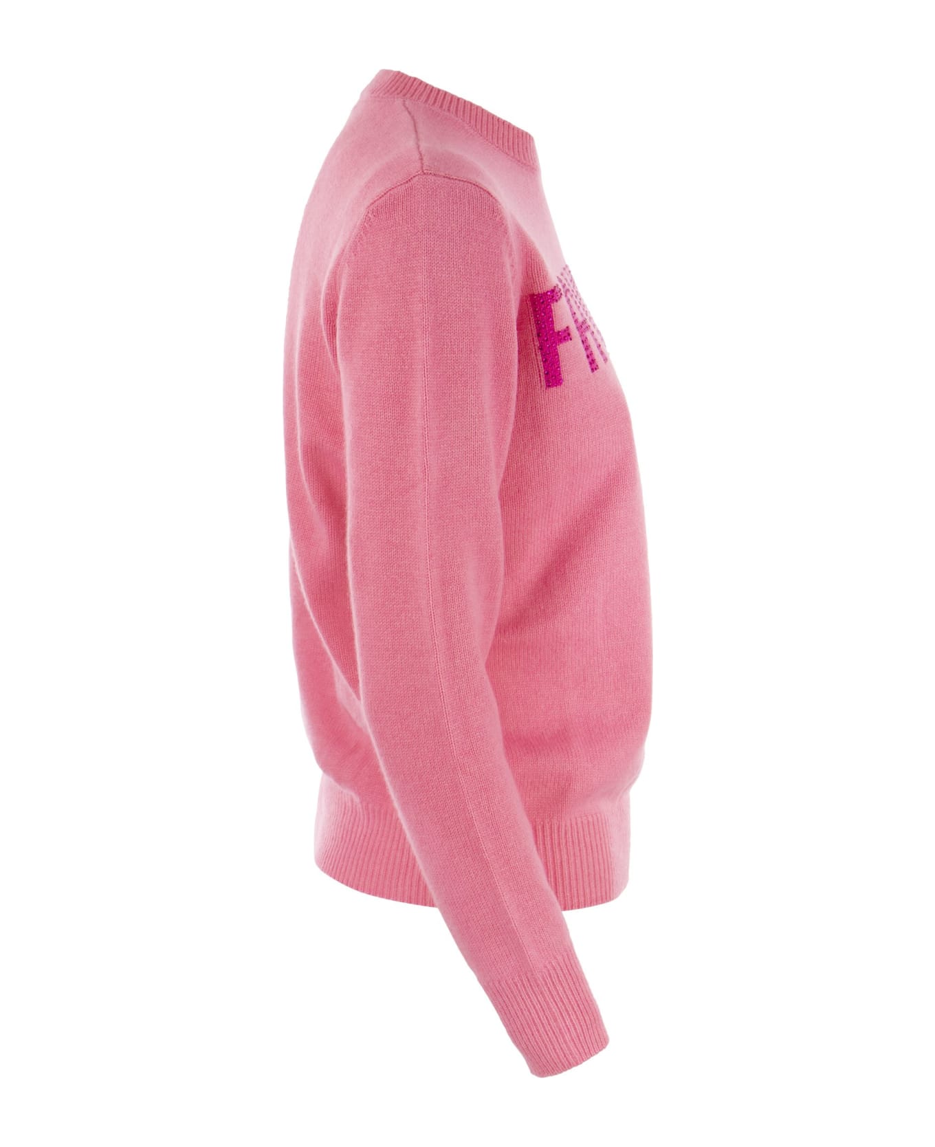 MC2 Saint Barth Wool And Cashmere Blend Jumper With Favolosa Embroidery - Pink