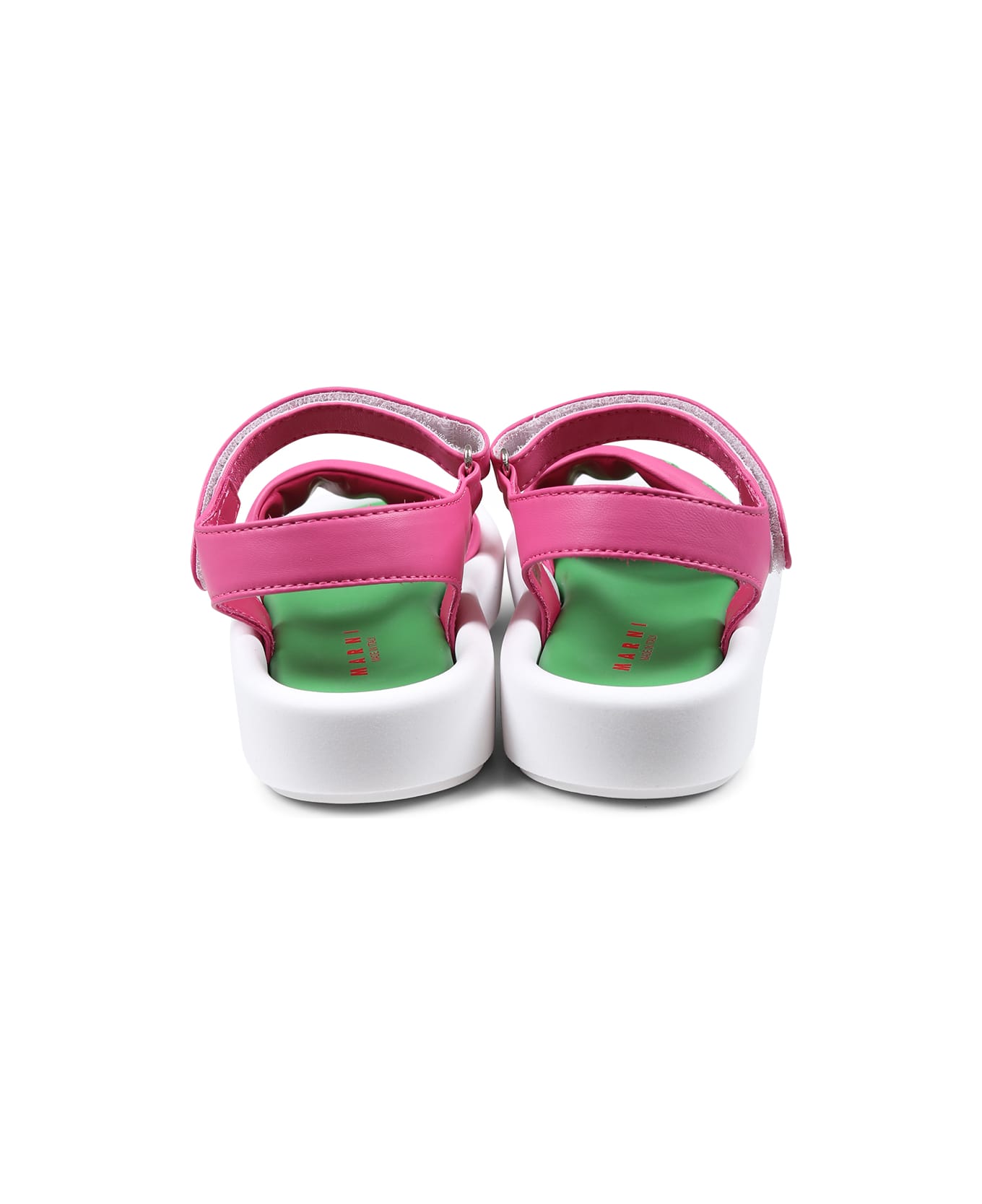 Marni Fuchsia Sandals Pour Fille Avec Logo - Fuchsia