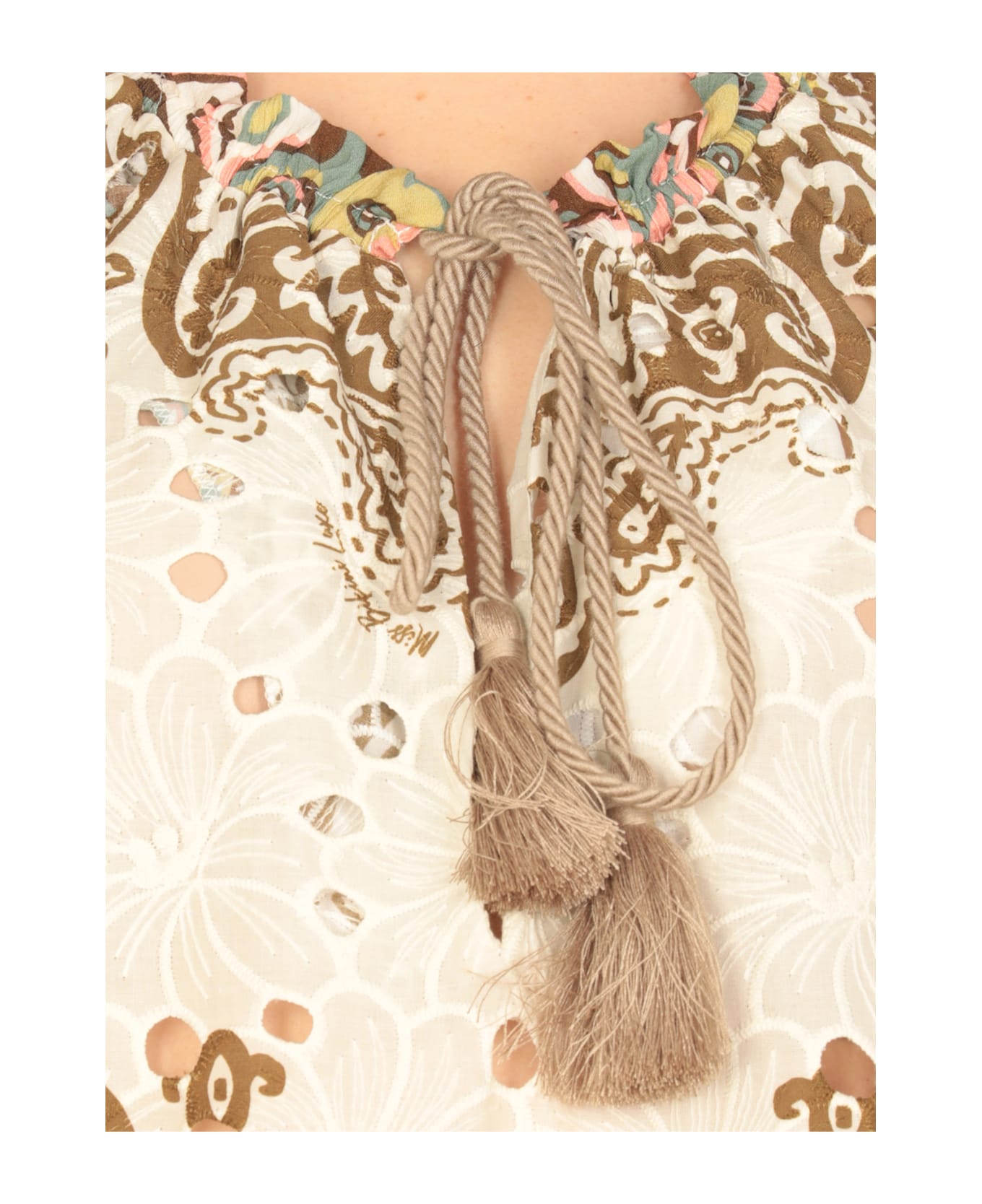 Miss Bikini Cotton Caftan - Ivory