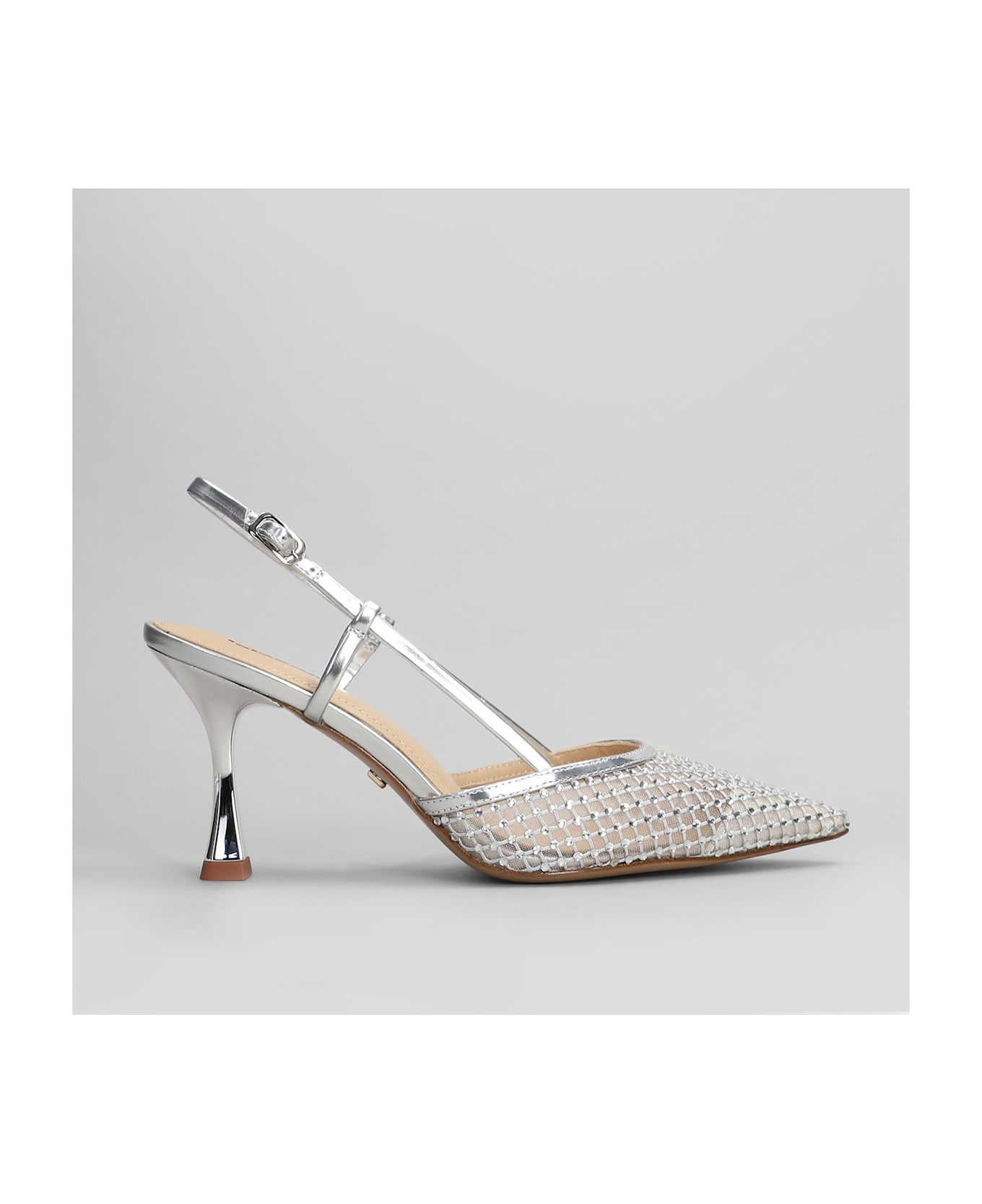 Lola Cruz Carmen Pump 85 Pumps In Silver Leather - silver