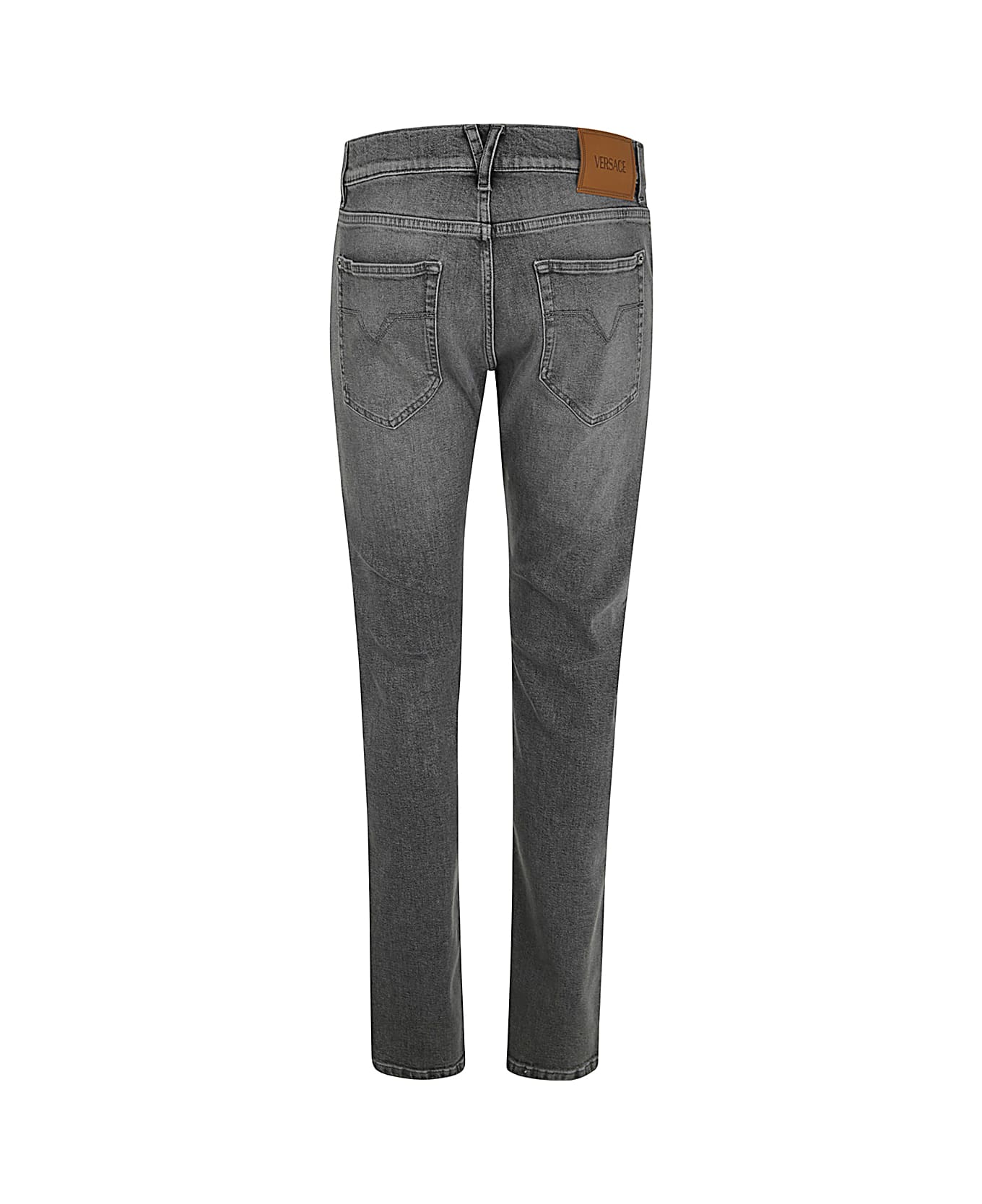 Versace Pant Denim Denim Black Wash S.stone Wash Gray - Mid Grey