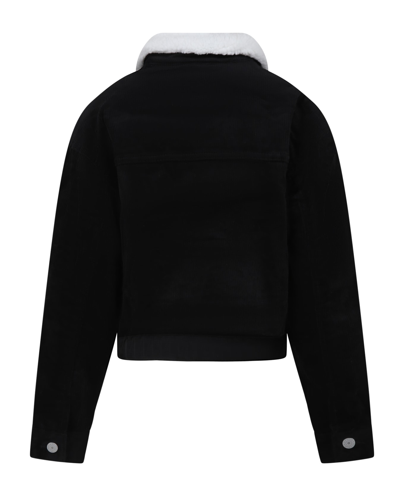 Levi's Black Jacket For Girl With Logo - Black
