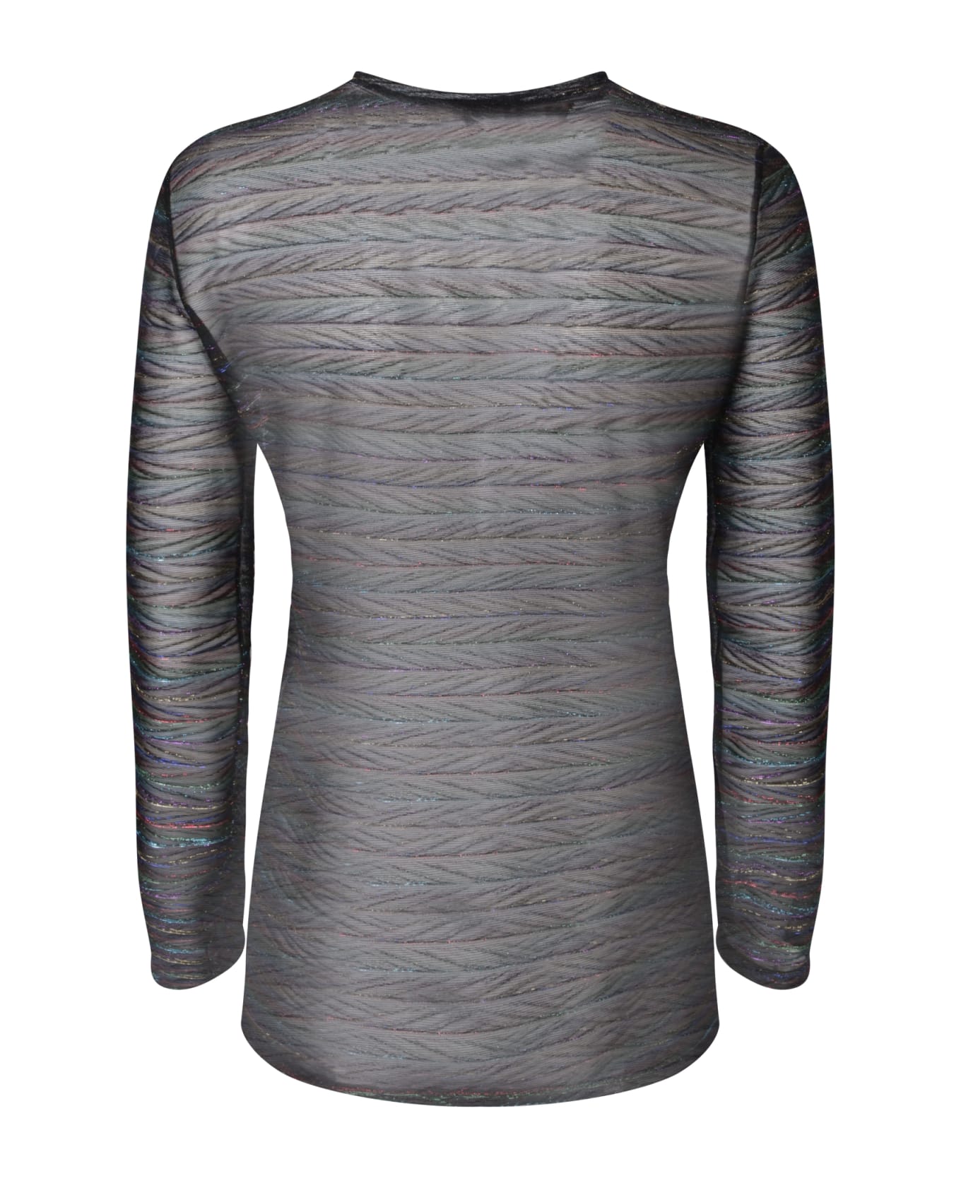 Alessandro Enriquez Striped Metallic Black/multicolor Shirt - Black
