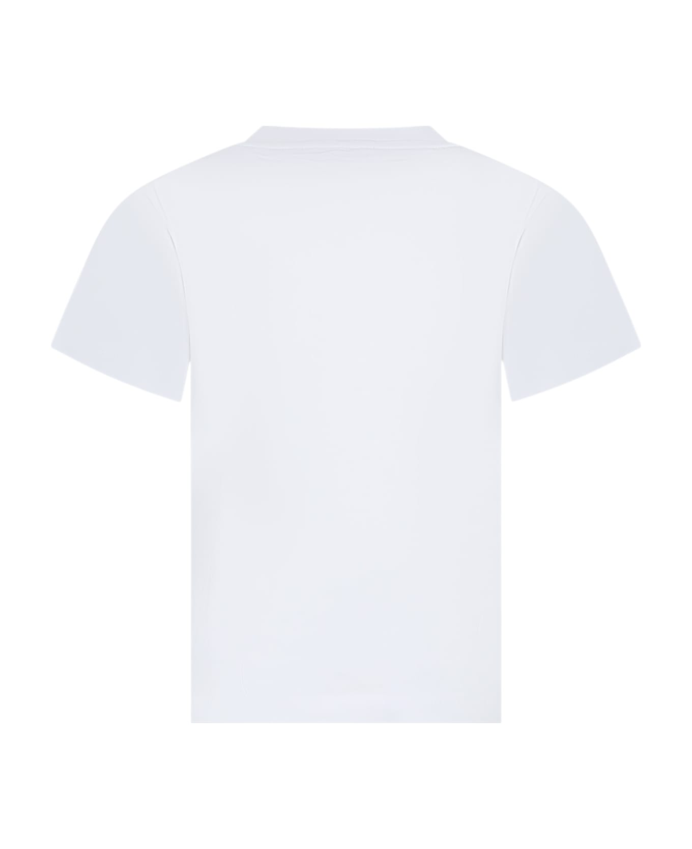 Stella McCartney Kids White T-shirt For Boy With Sun - White