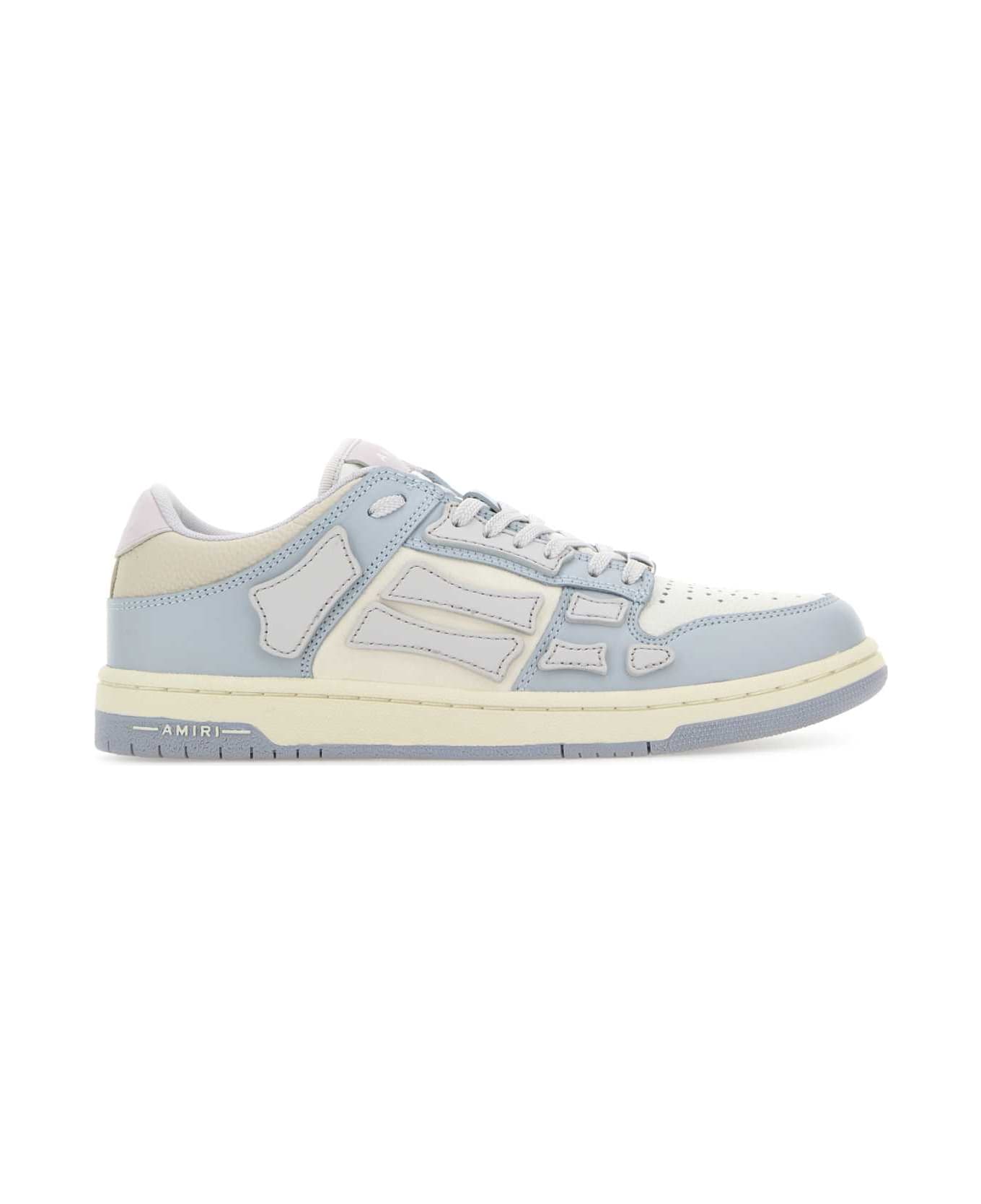 AMIRI Two-tone Leather Skel Sneakers - GREYBLUE スニーカー