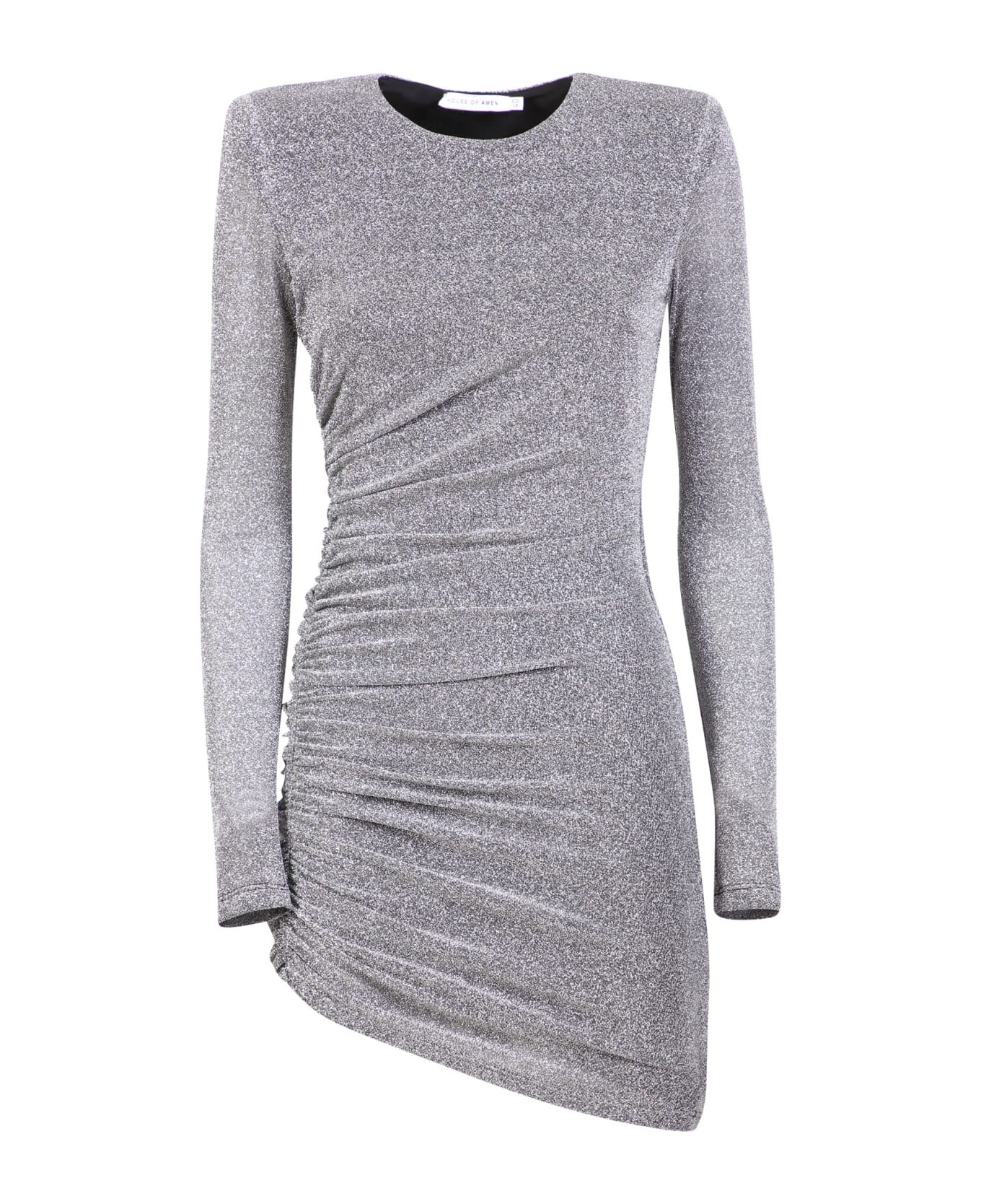 Amen Silver Asymmetric Mini Dress - Metallic