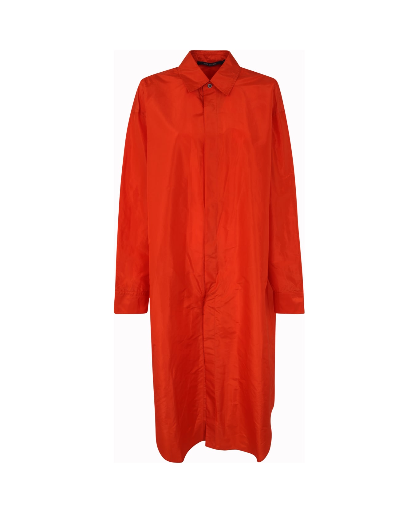 Sofie d'Hoore Shirt Dress With Hidden Button Placket - Siena Orange