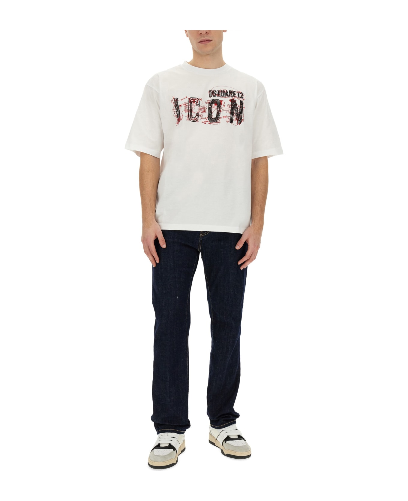 Dsquared2 T-shirt With Print - BIANCO