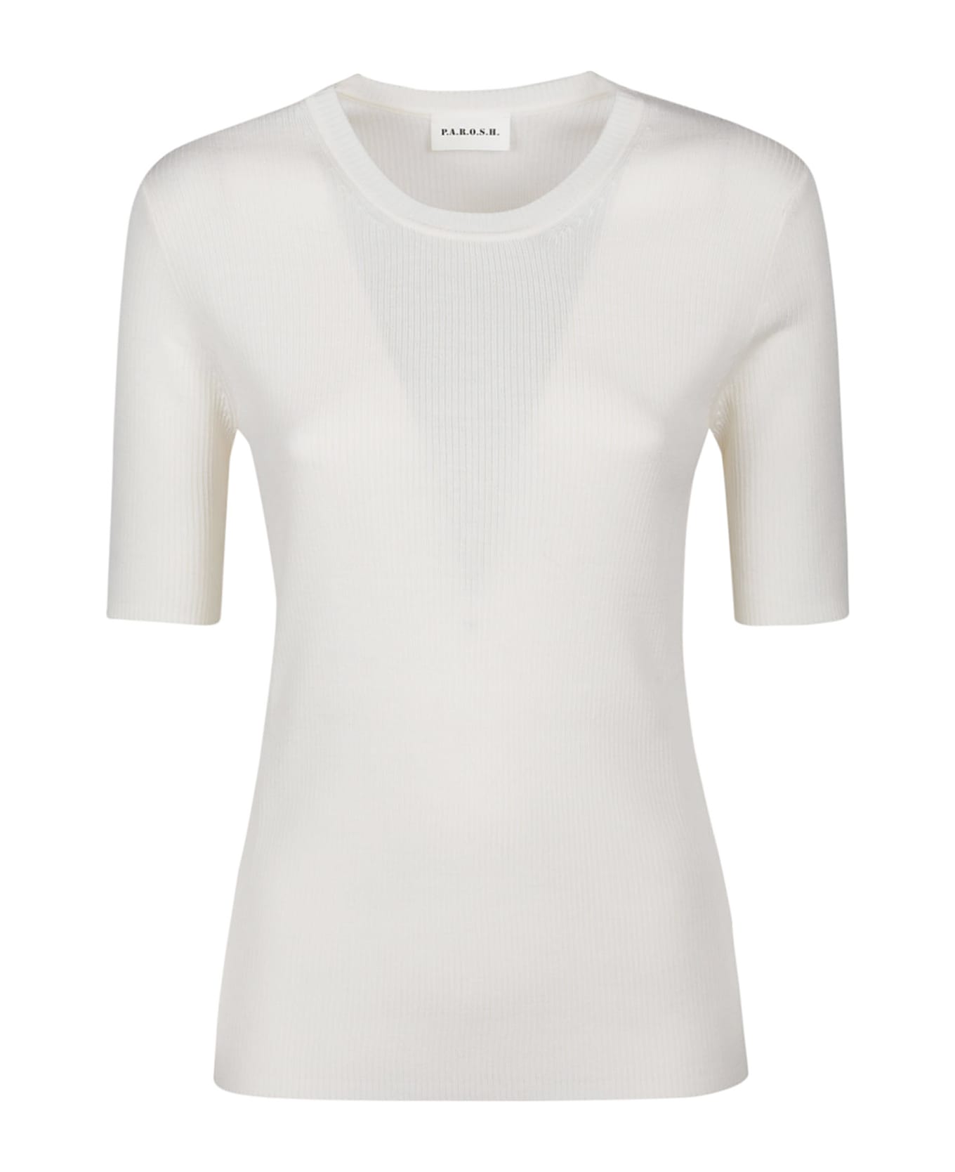 Parosh Leila Short Sleeve Sweater - Panna