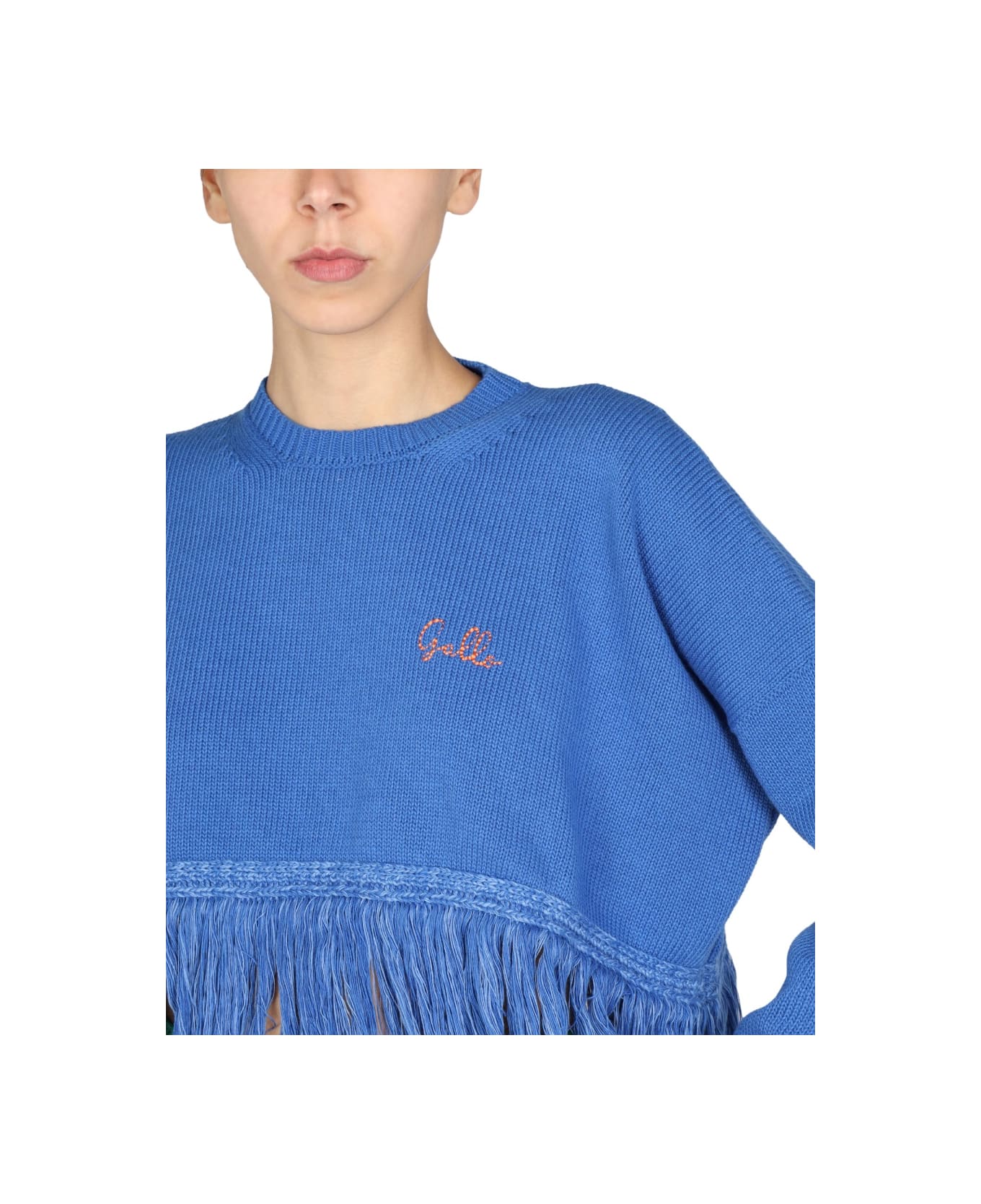 Gallo Logo Embroidery Sweater - BLUE ニットウェア